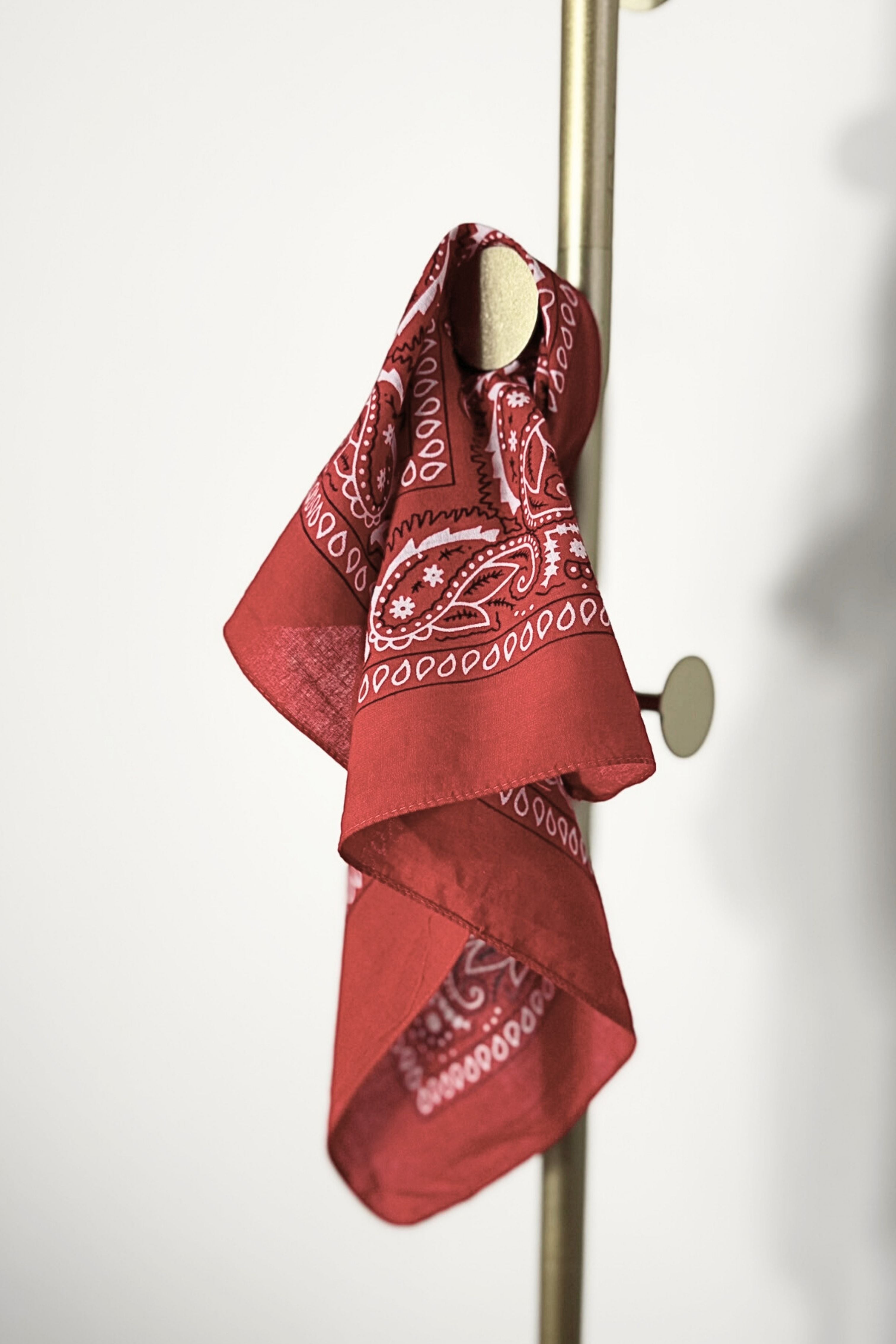 Bandana coton classique rouge et noir