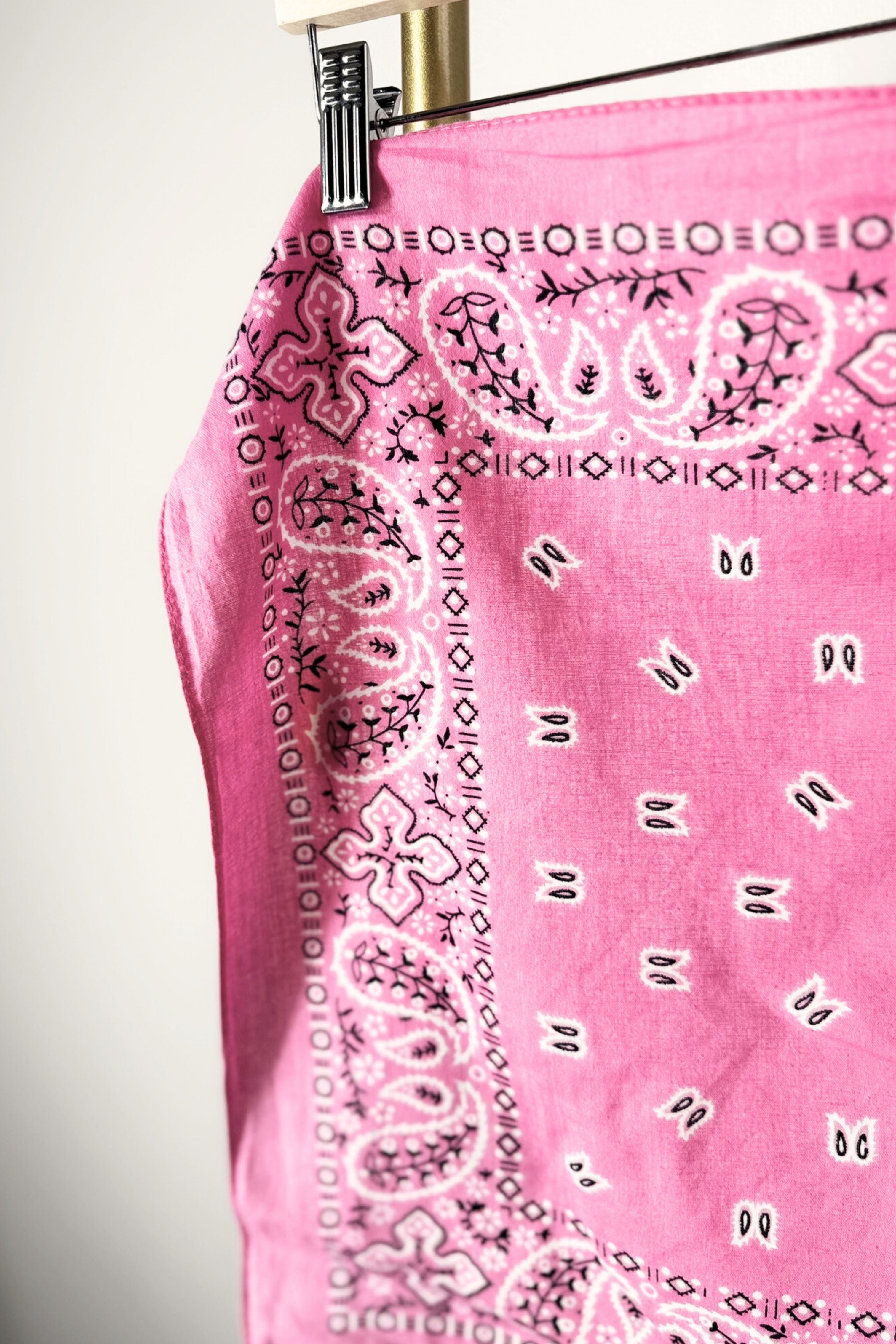 Bandana coton rose bonbon