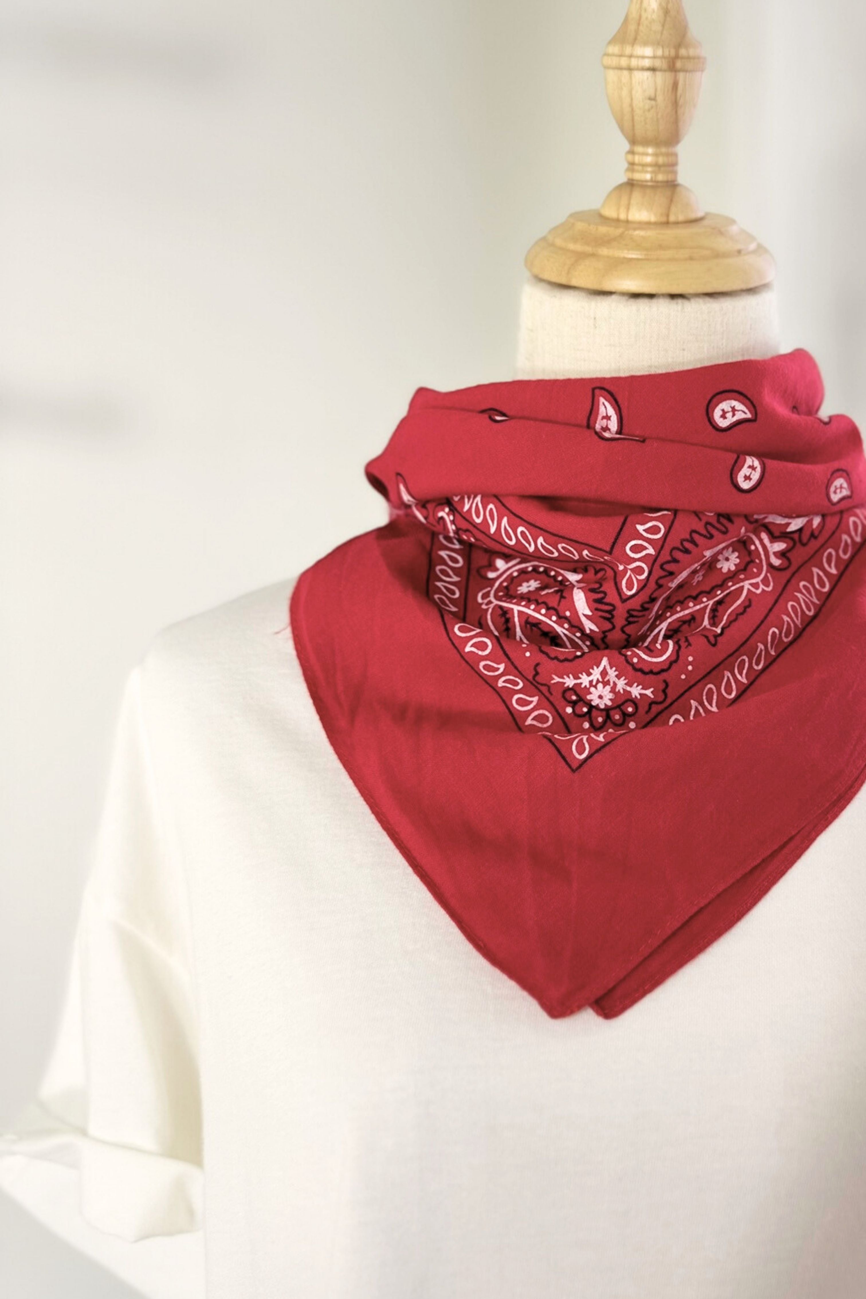 Bandana coton bordeaux