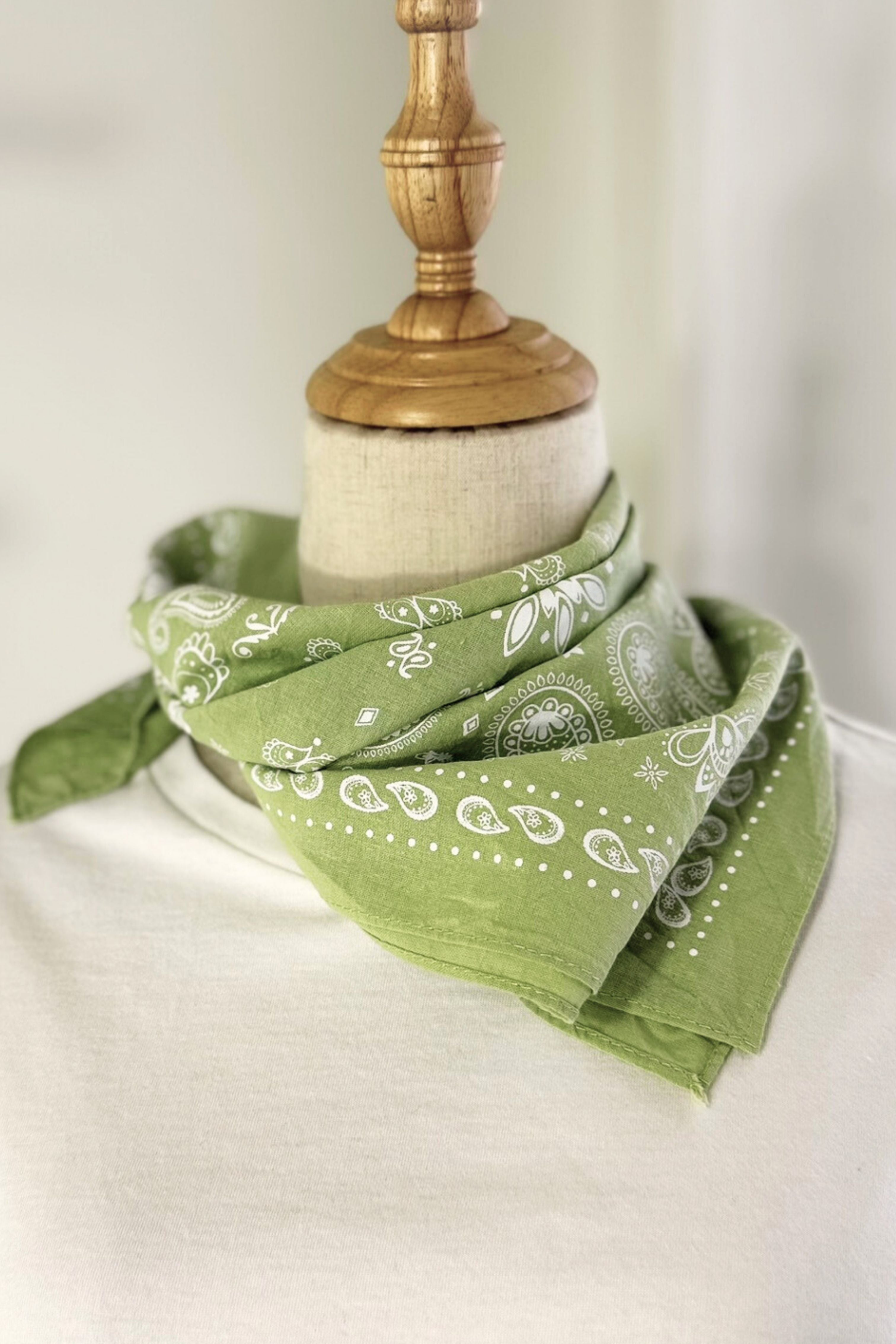 Bandana coton vert clair