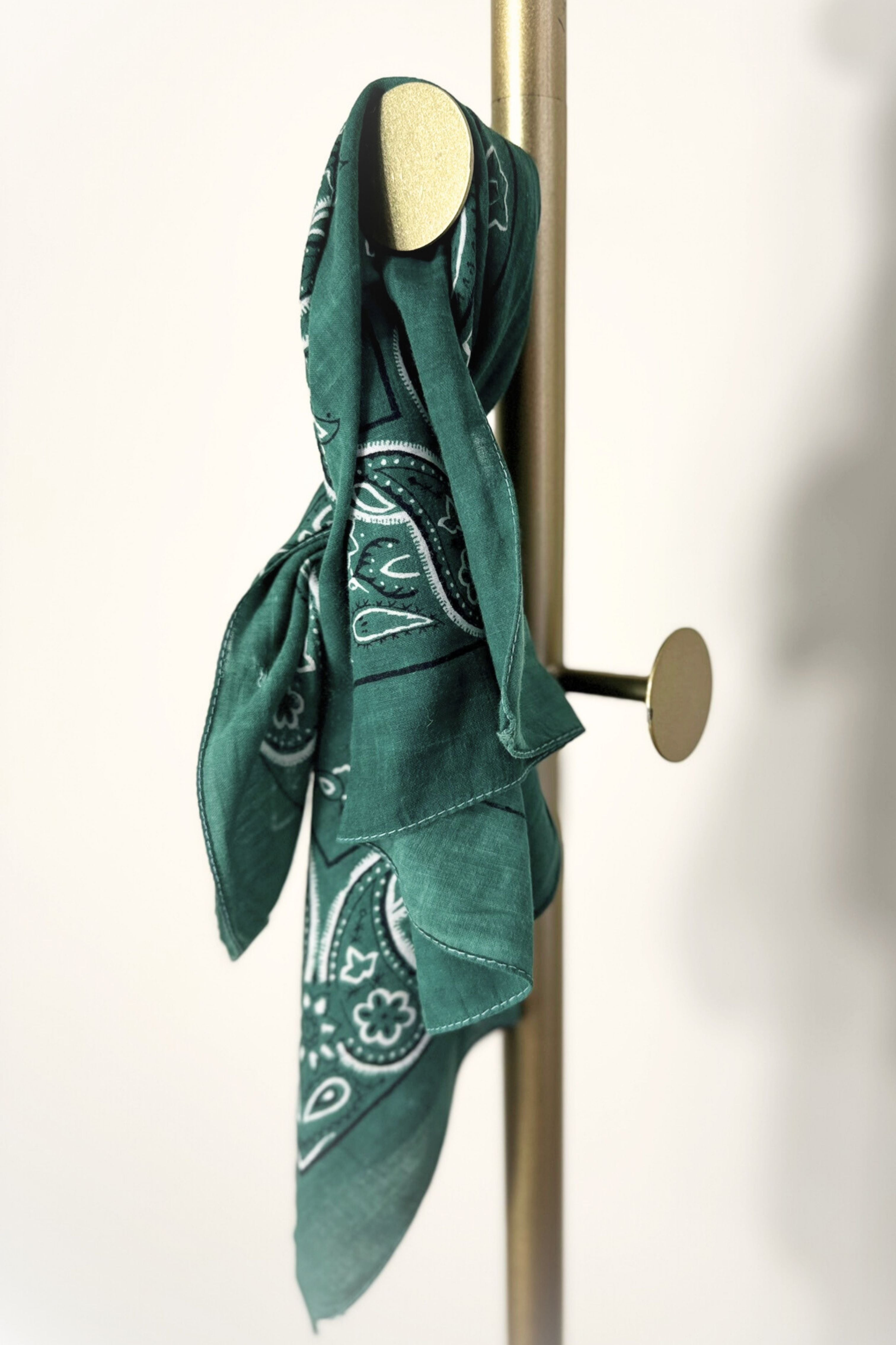 Bandana coton vert foncé