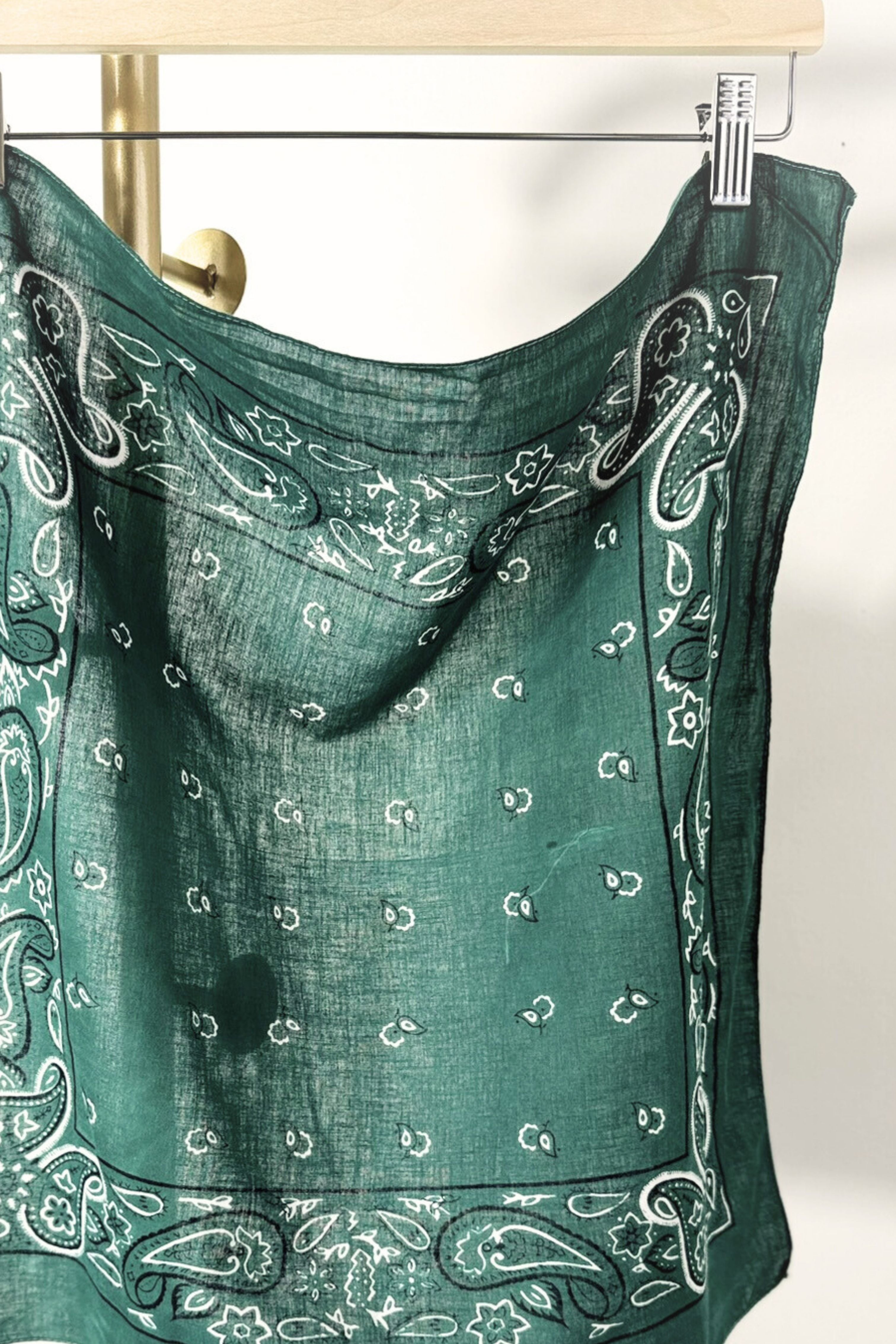 Bandana coton vert foncé