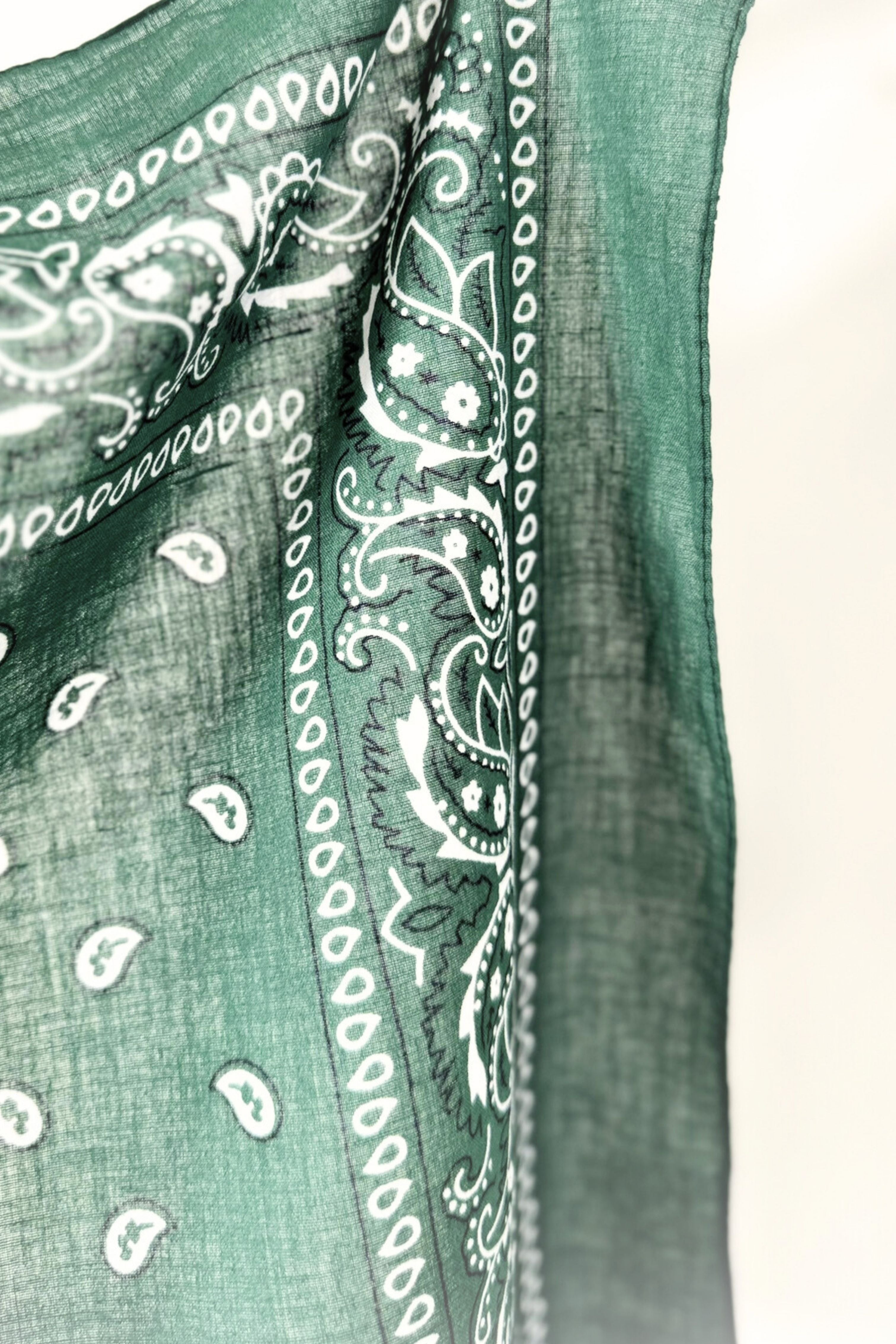 Bandana coton vert sapin