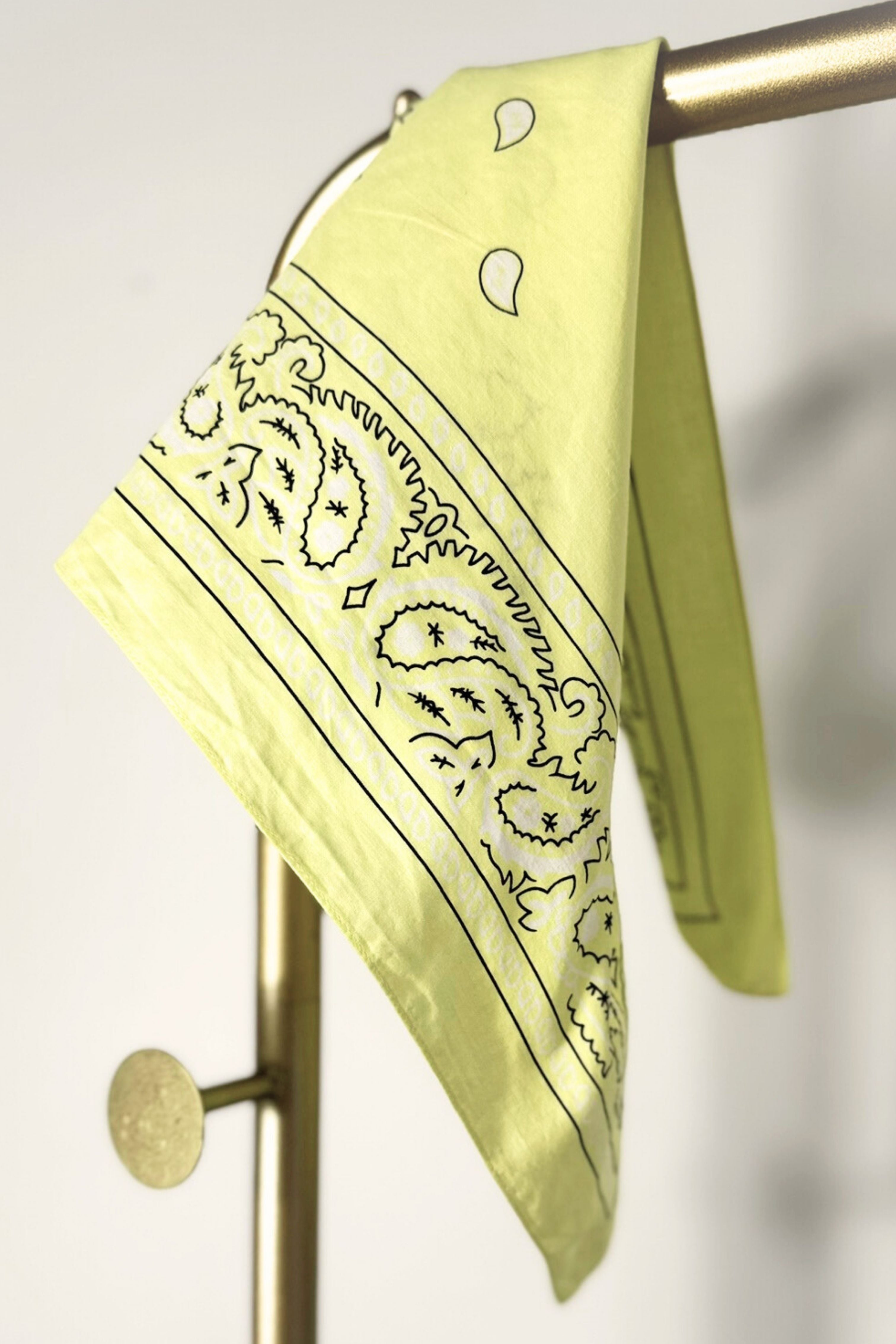 Bandana coton jaune clair