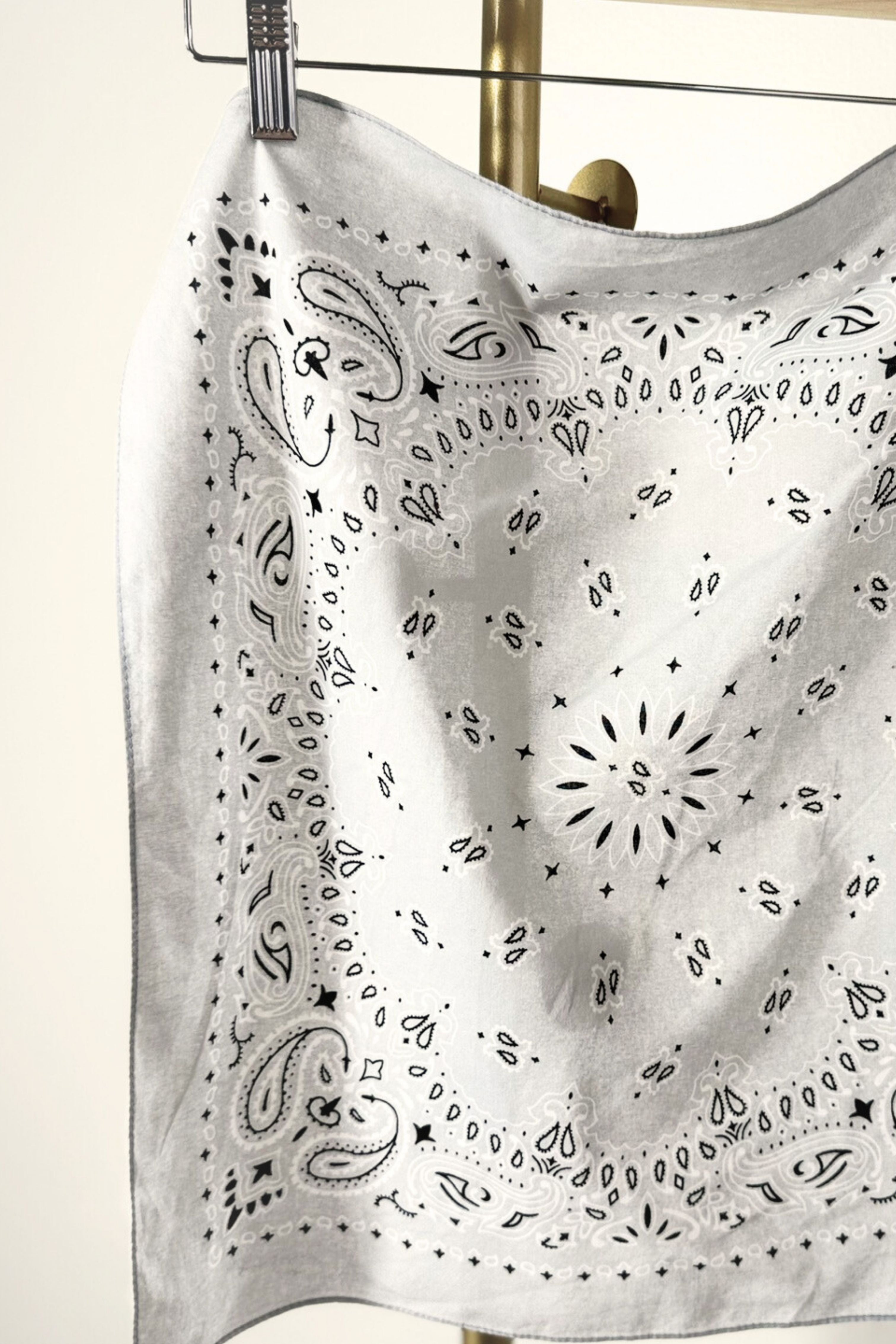 Bandana coton gris clair