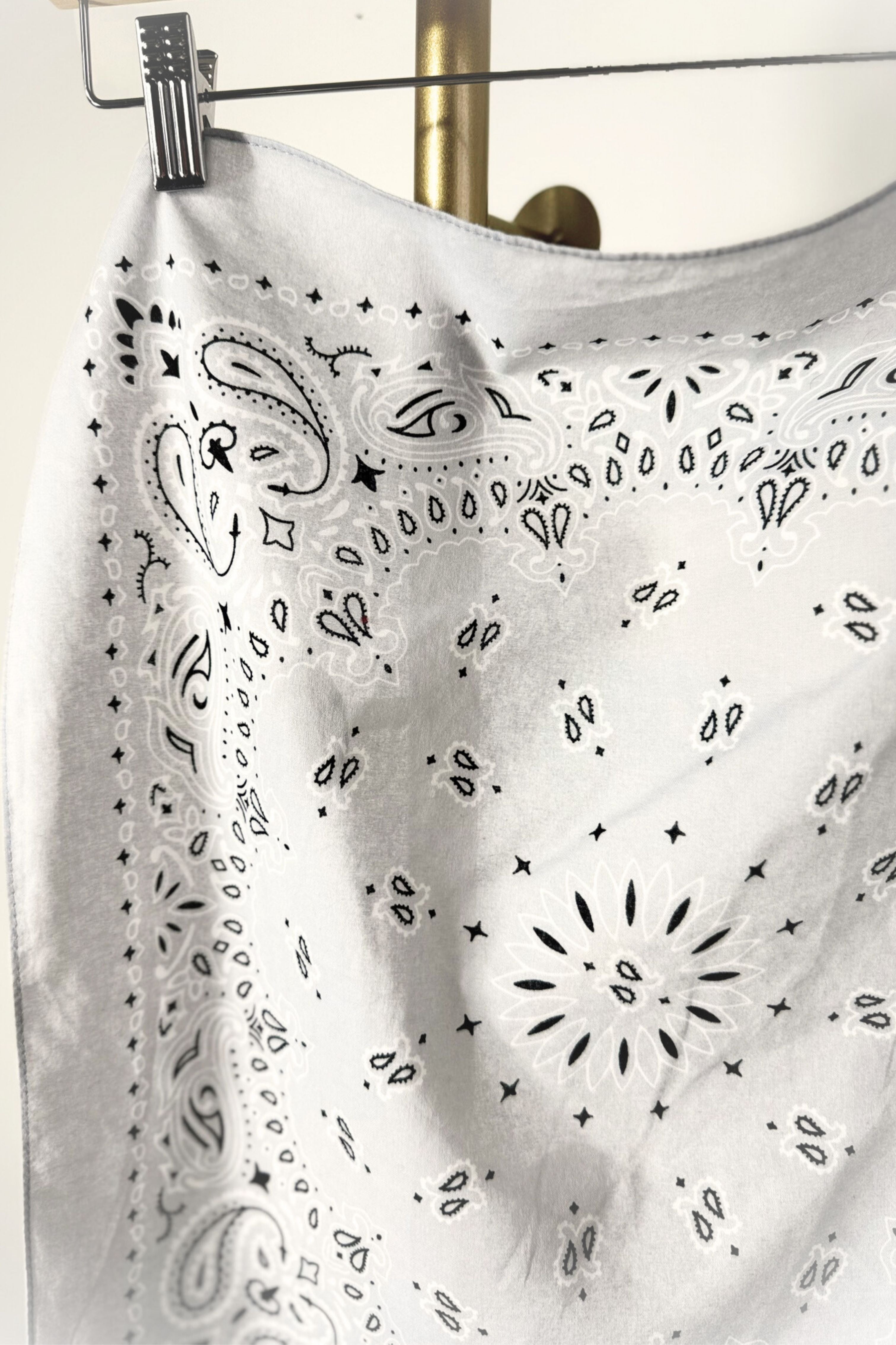 Bandana coton gris clair