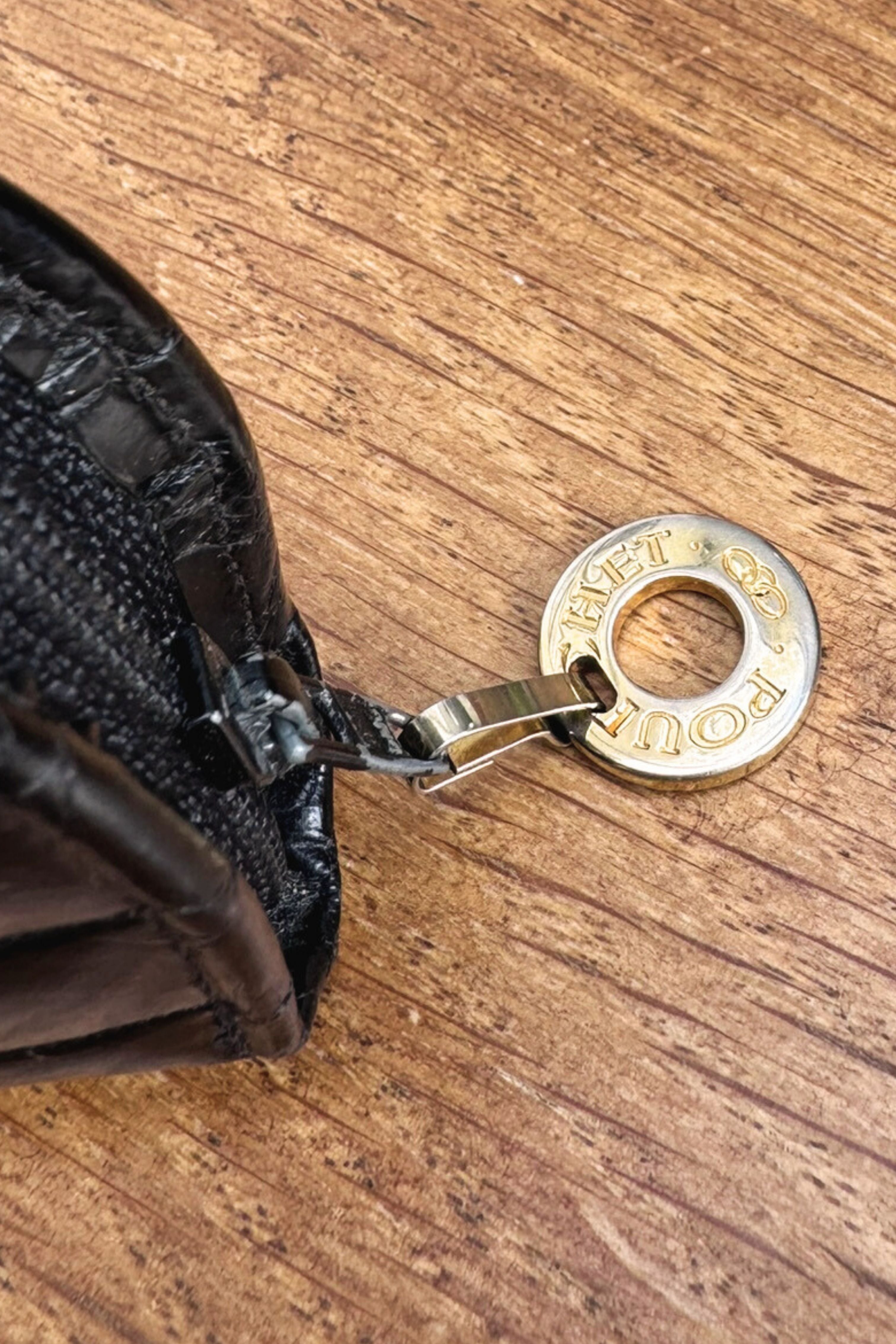 Pourchet black leather coin purse
