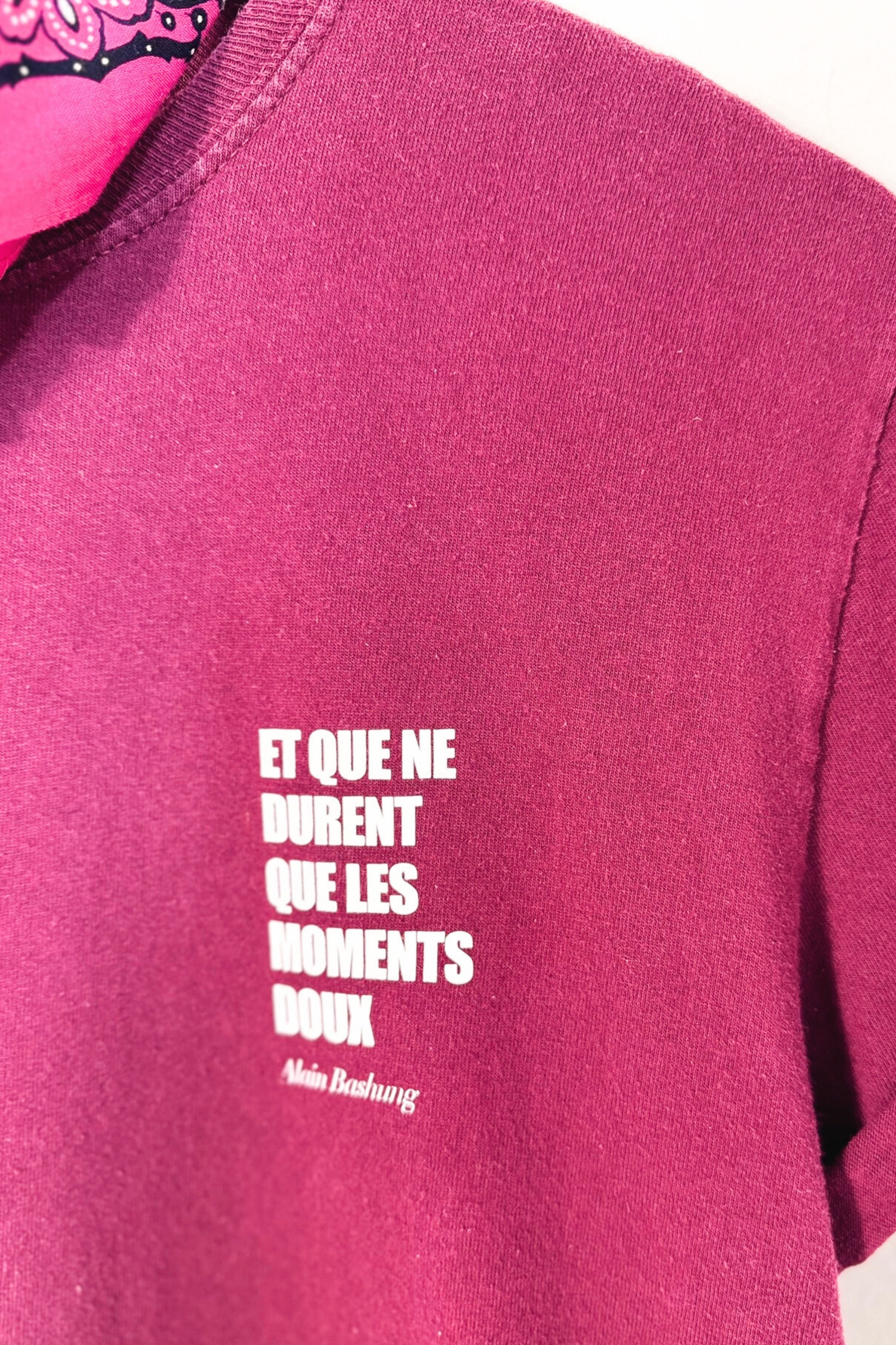 T-shirt upcyclé en coton lit de vin - Le Bashung