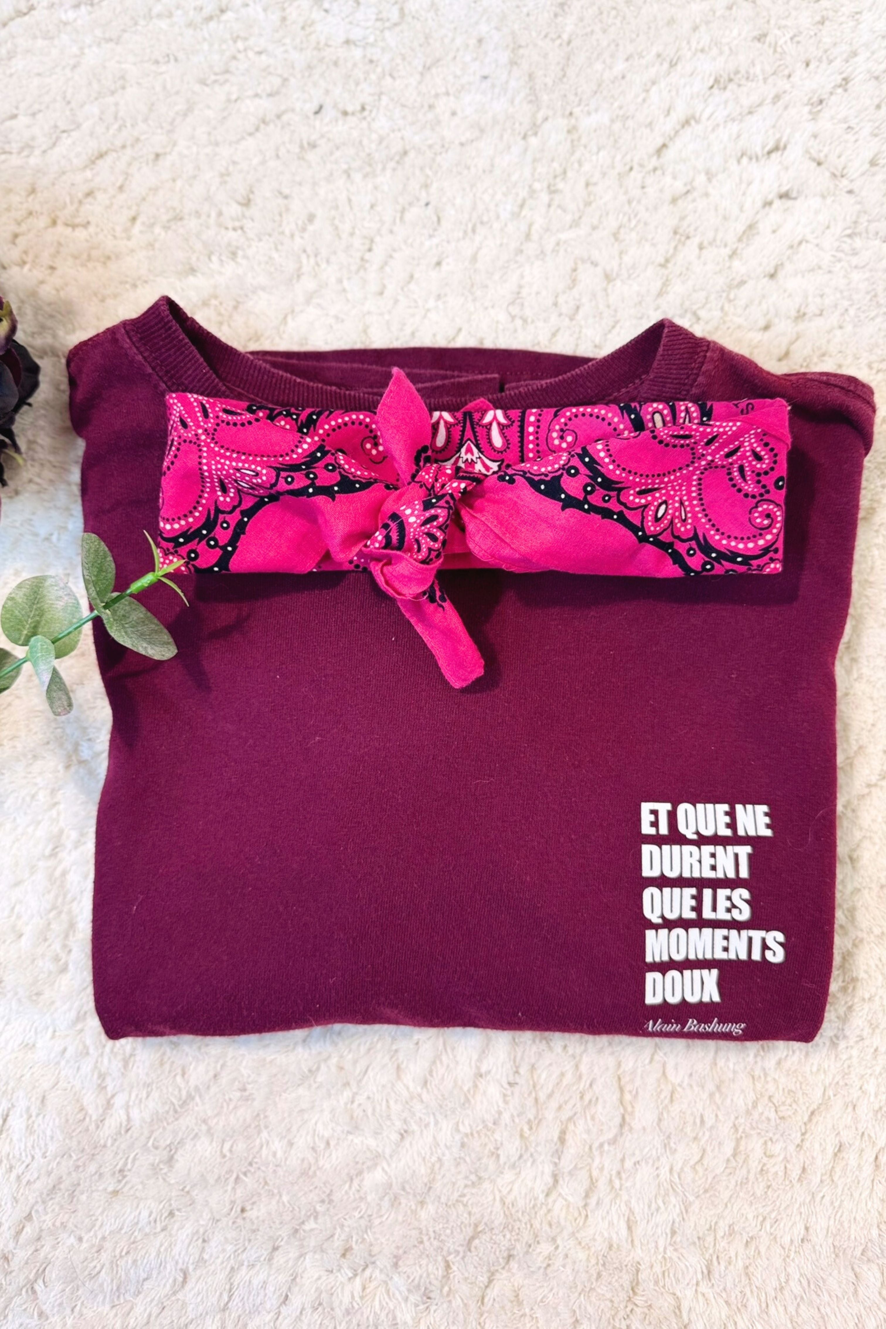 T-shirt upcyclé en coton lit de vin - Le Bashung