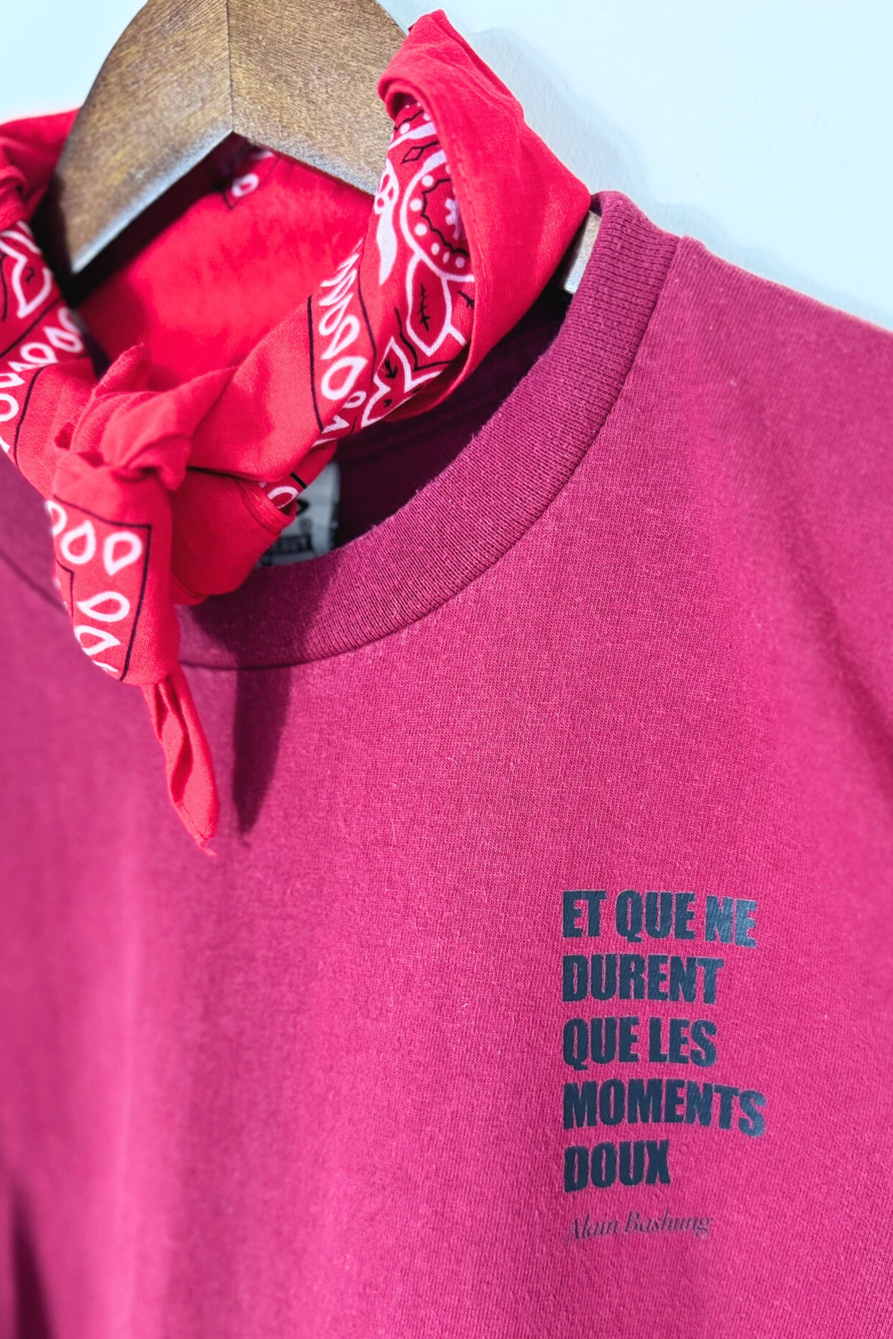 T-shirt upcyclé en coton bordeaux - Le Bashung
