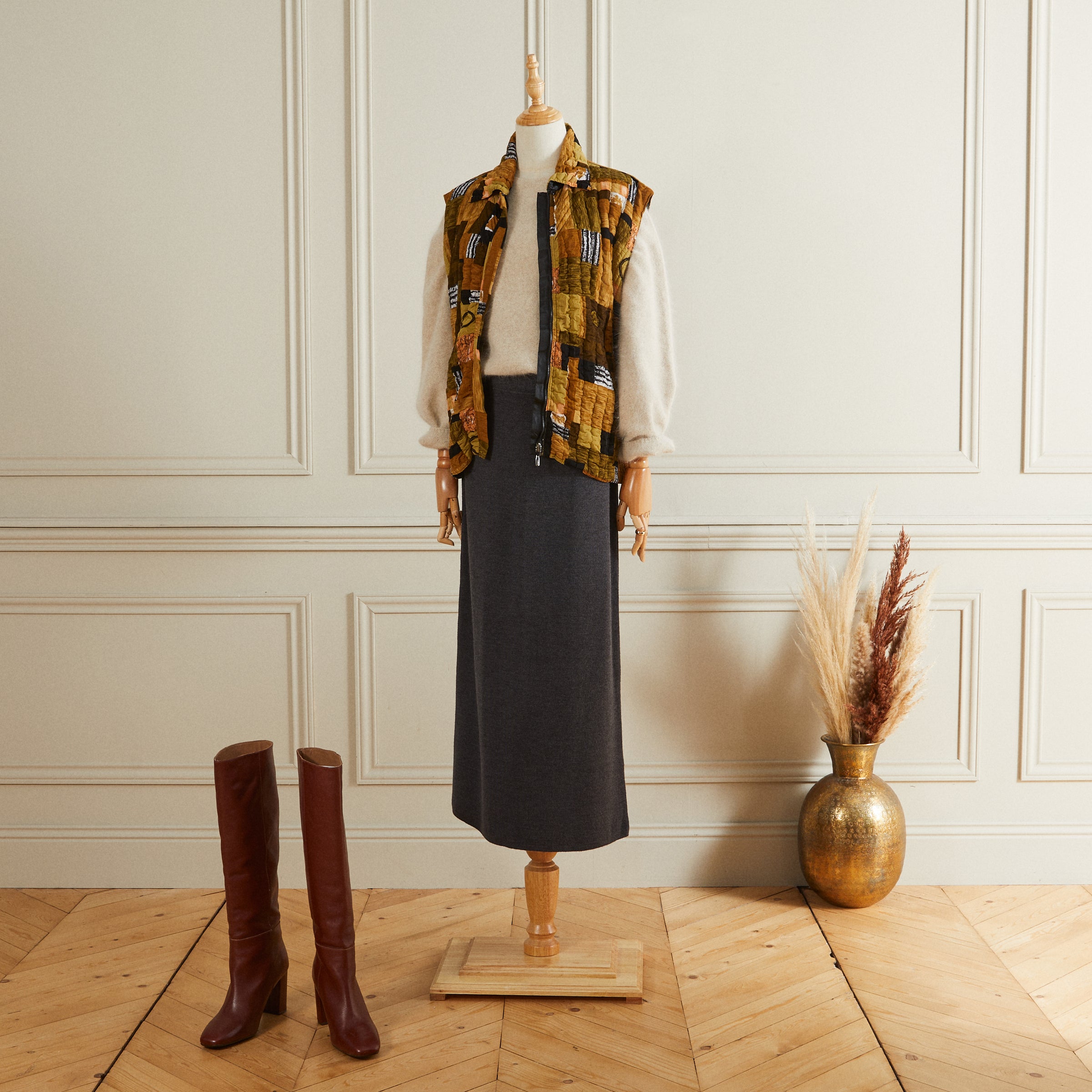 Gray glitter mohair sweater
