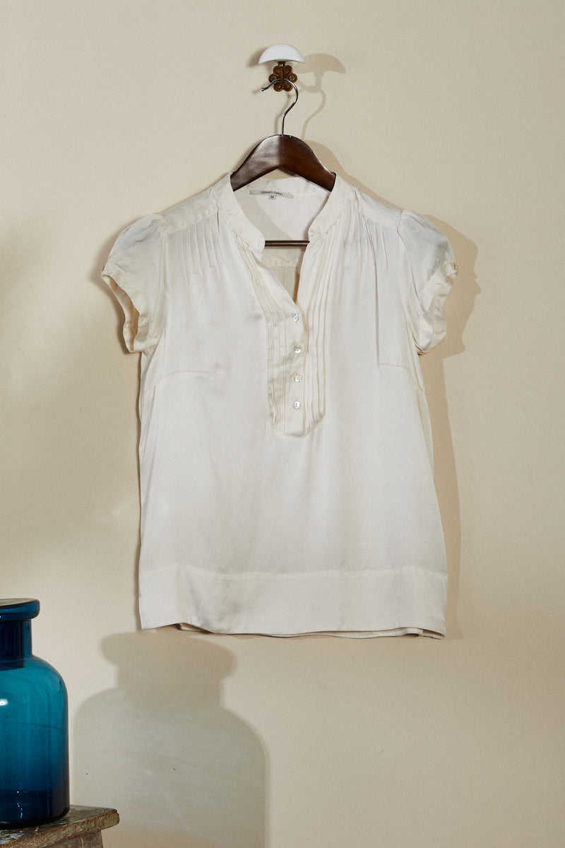 Blouse en soie écrue