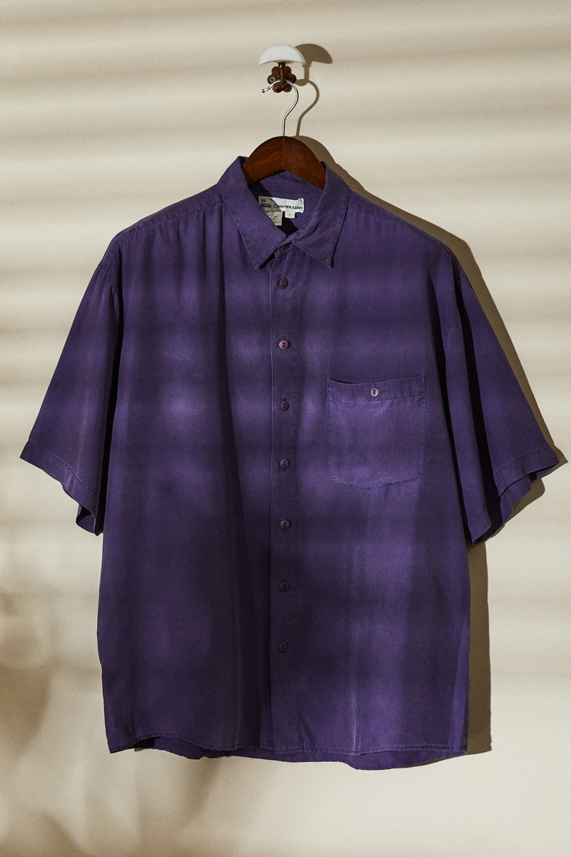 Chemise en soie violet