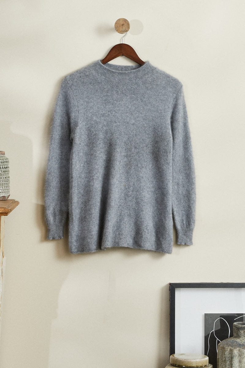 Pull en mohair gris