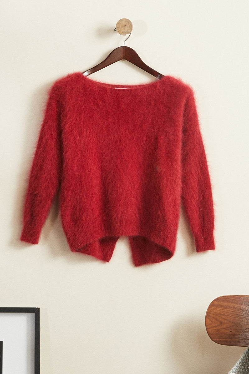 Pull angora rouge