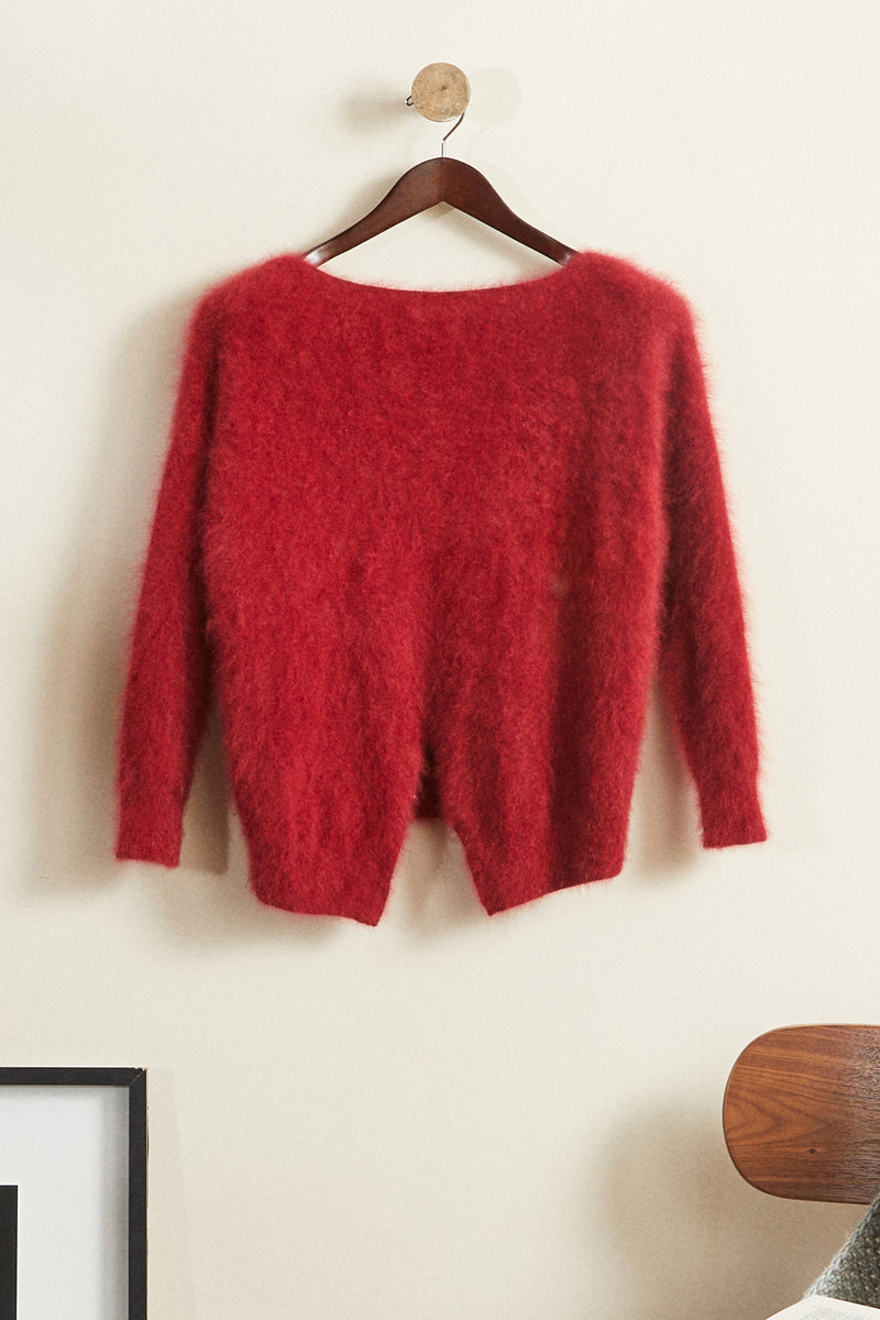 Pull angora rouge