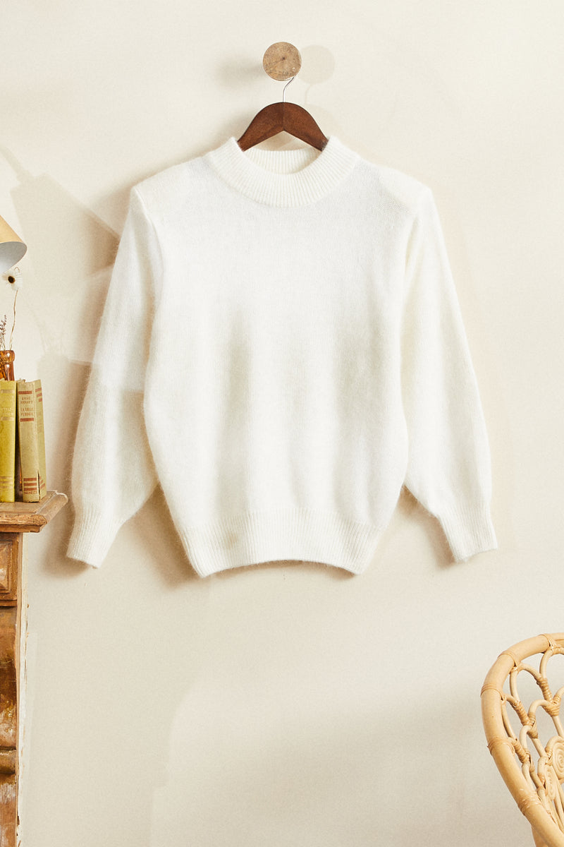 Pull angora écru