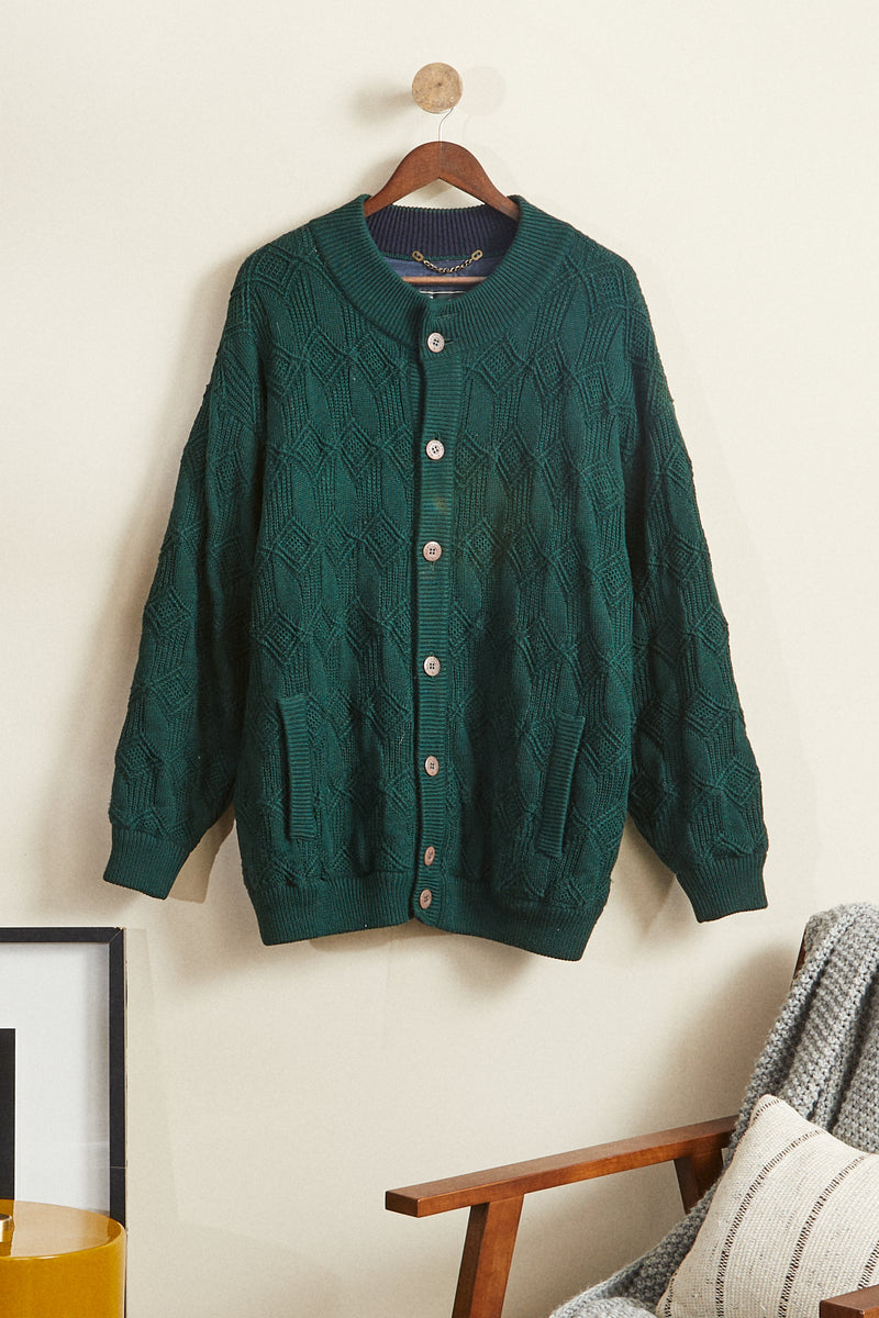 Gilet type bombers en laine vert