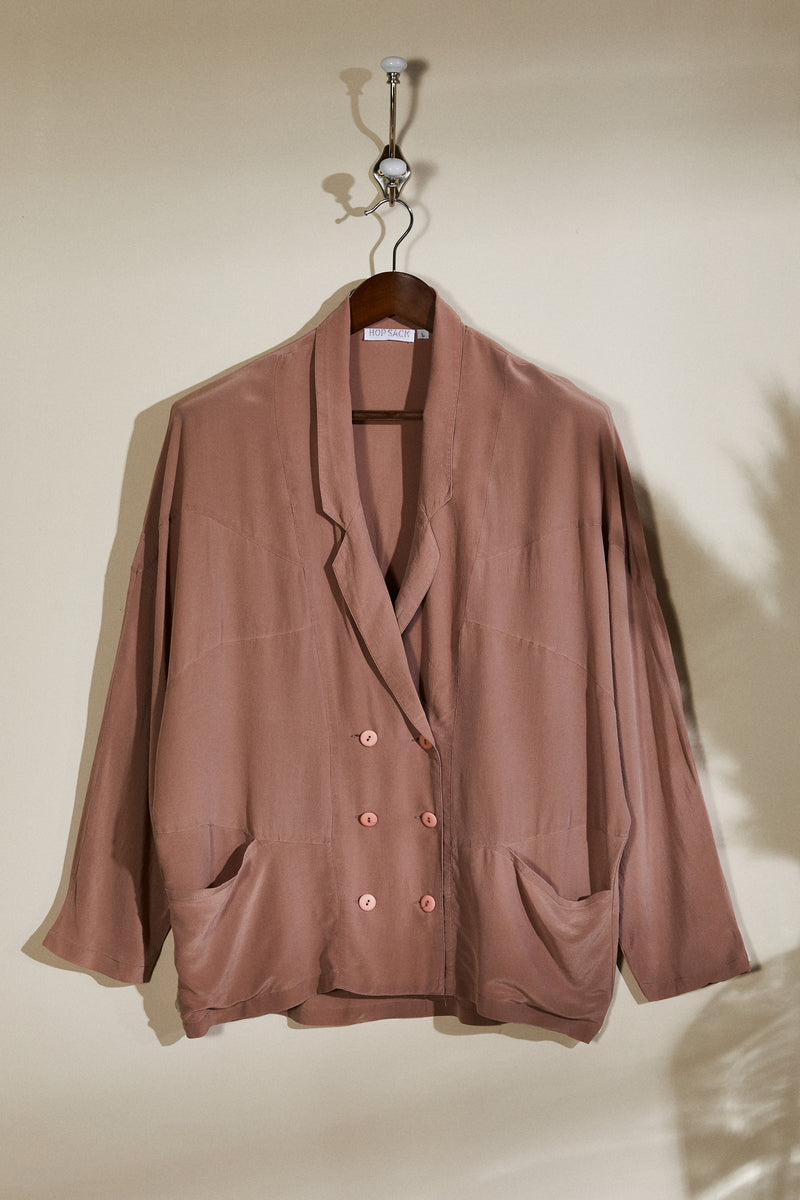 Veste en soie mauve