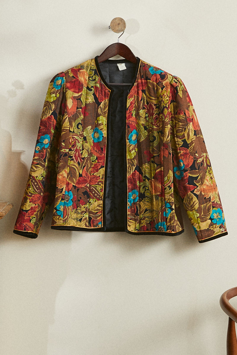 Veste matelassée à motifs marron