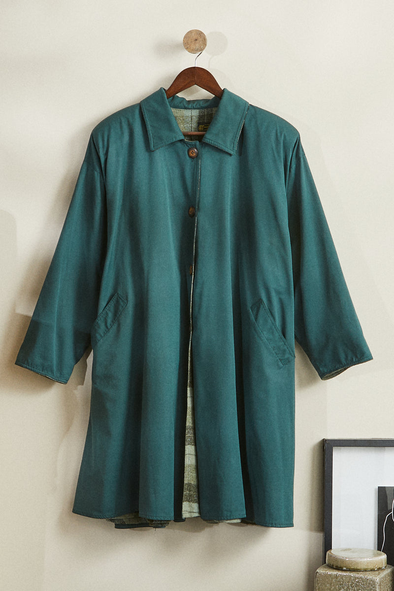 Manteau oversize vert