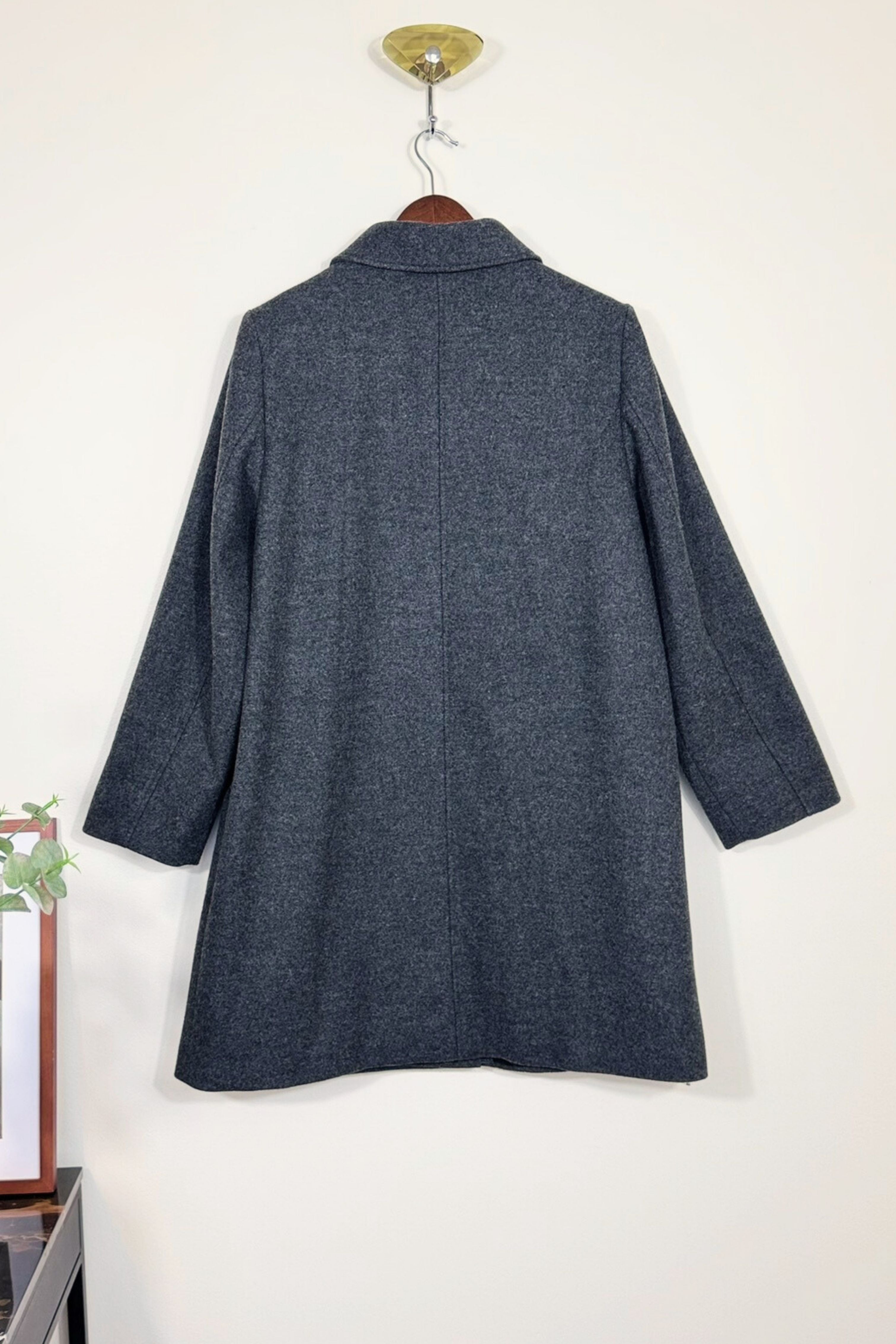 Manteau en laine long gris