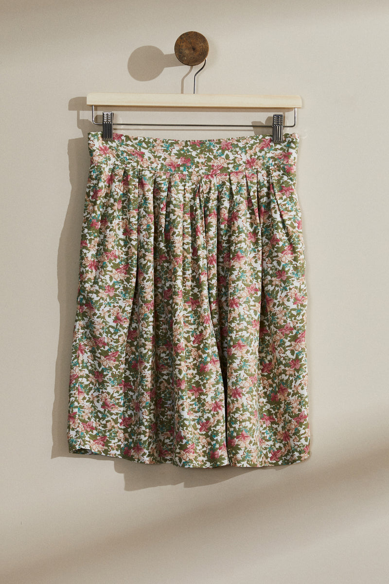 Short taille haute à fleurs multicouleur