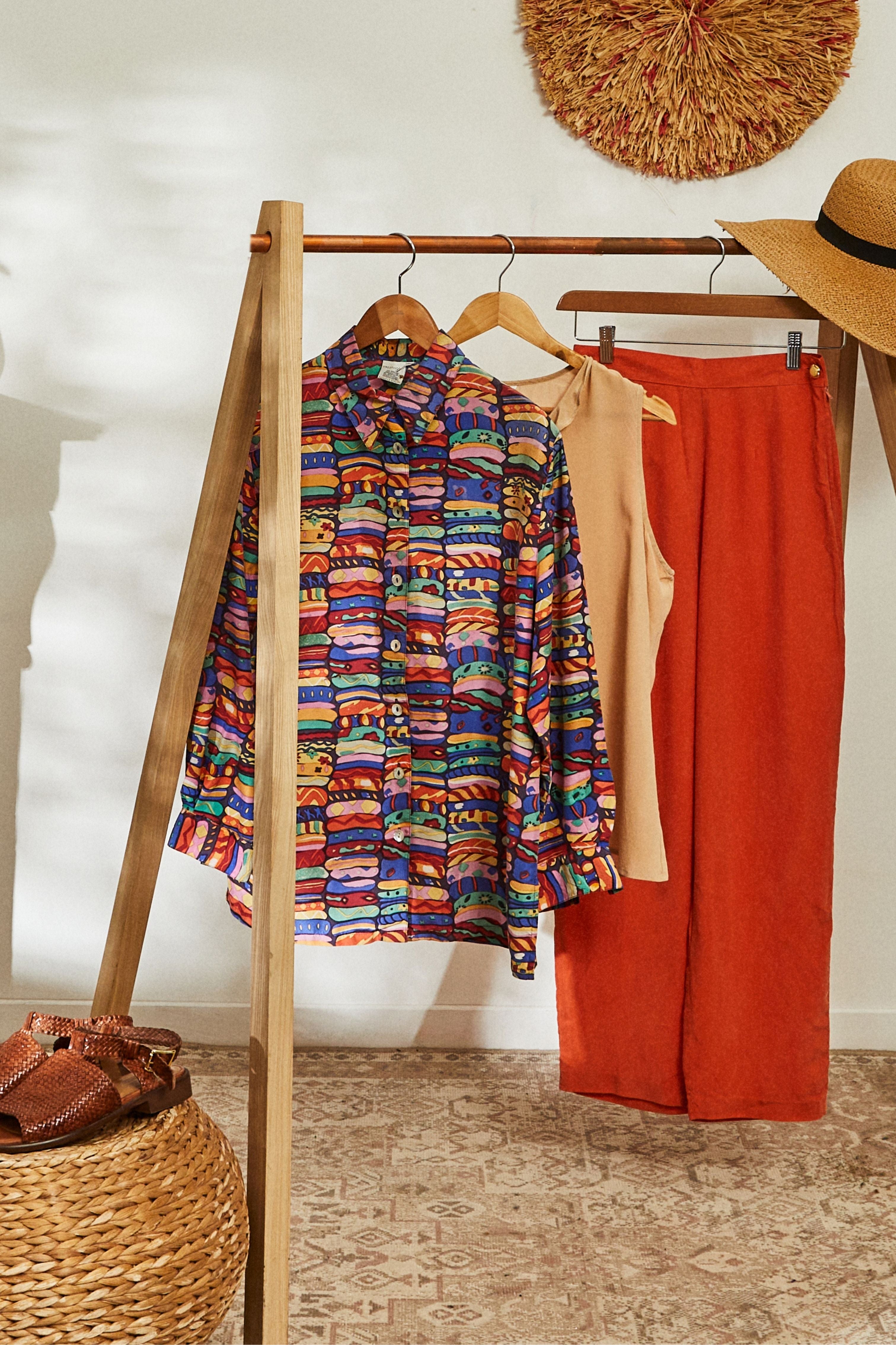 Pantalon en soie orange