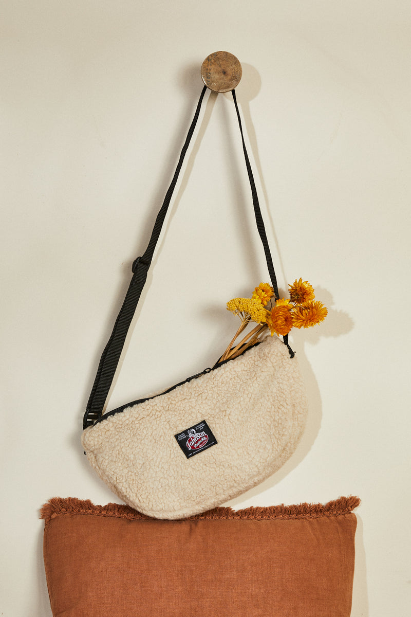 Sac banane sherpa beige