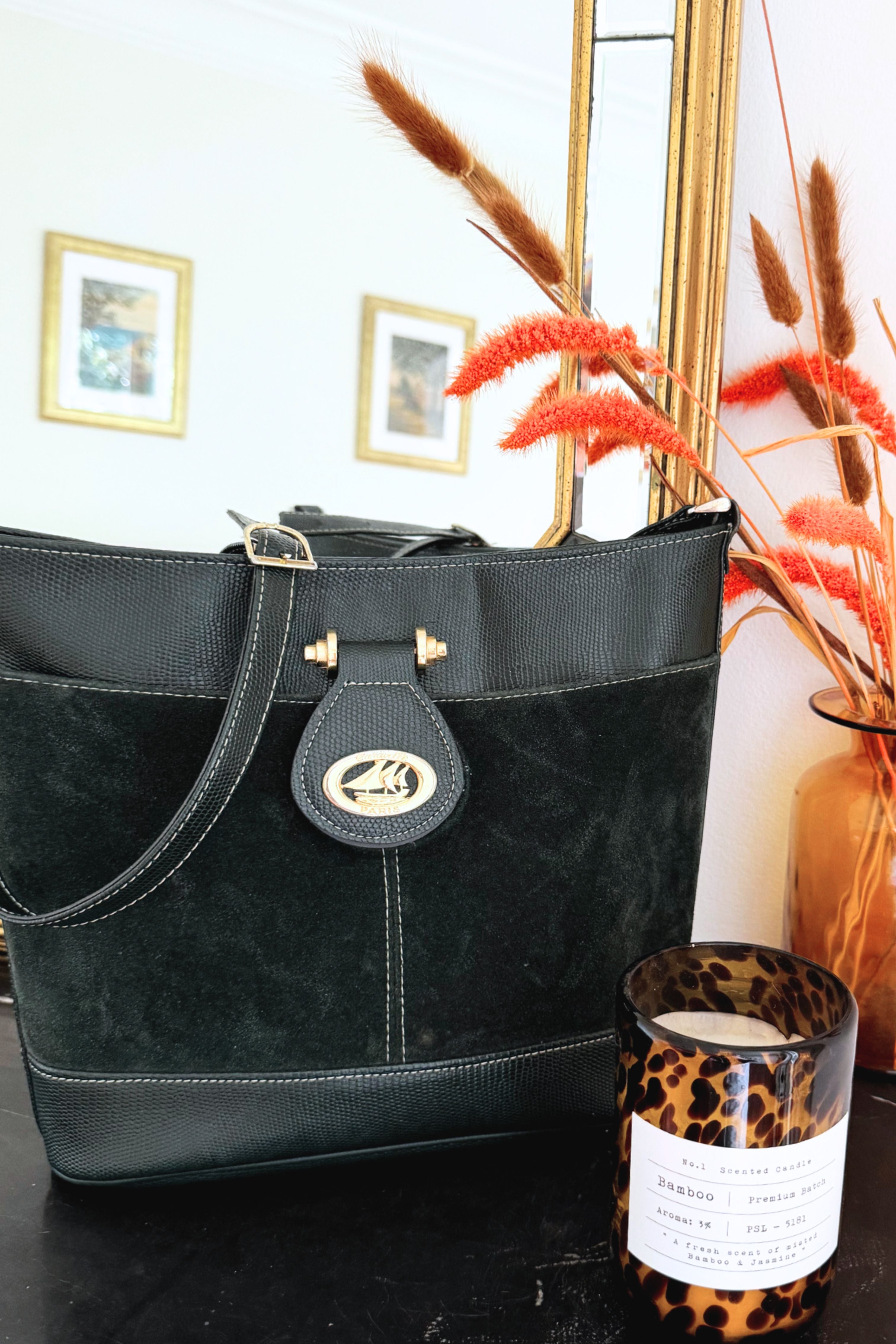 Sac seau en cuir vert