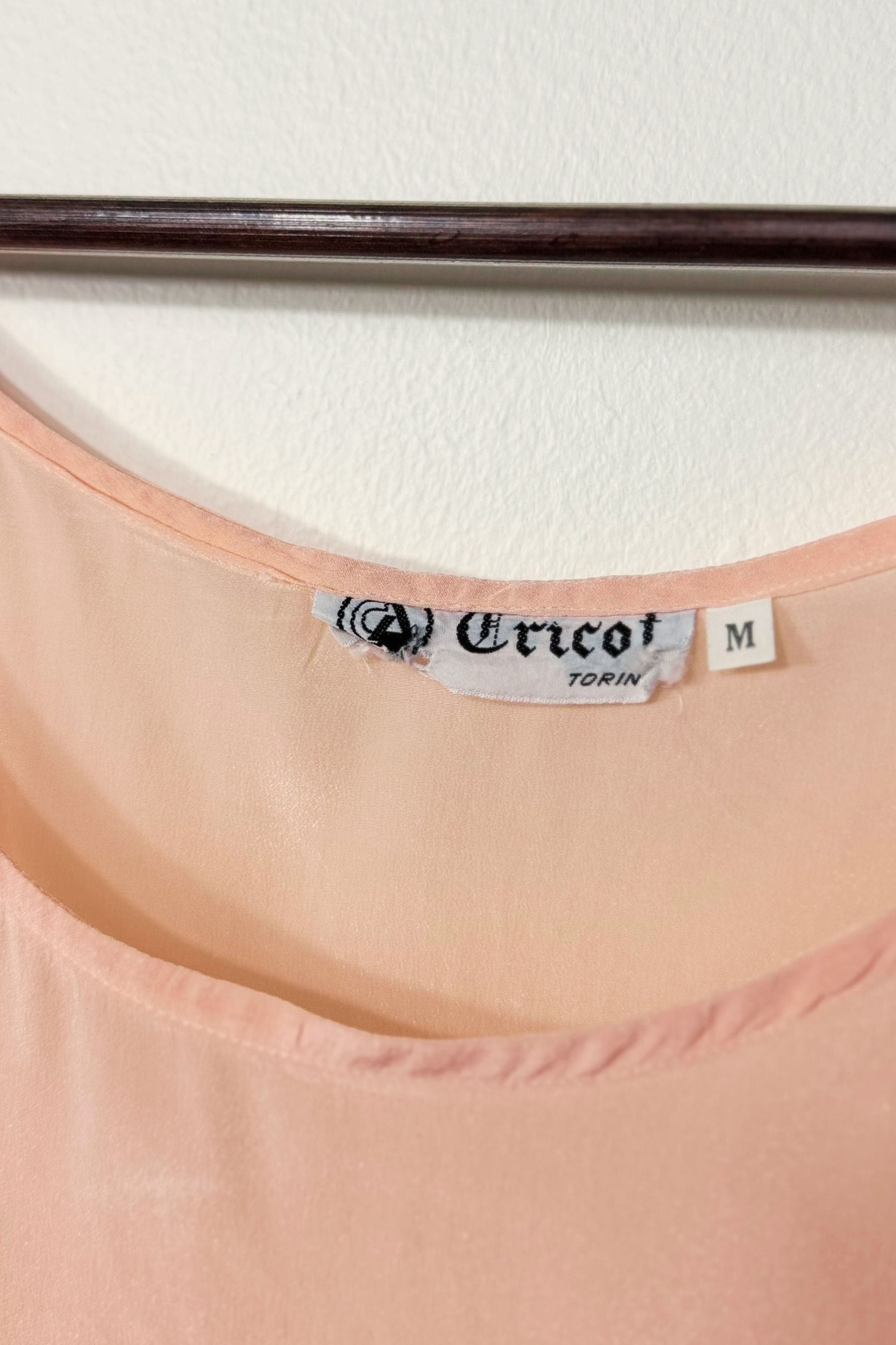 Débardeur en soie rose clair