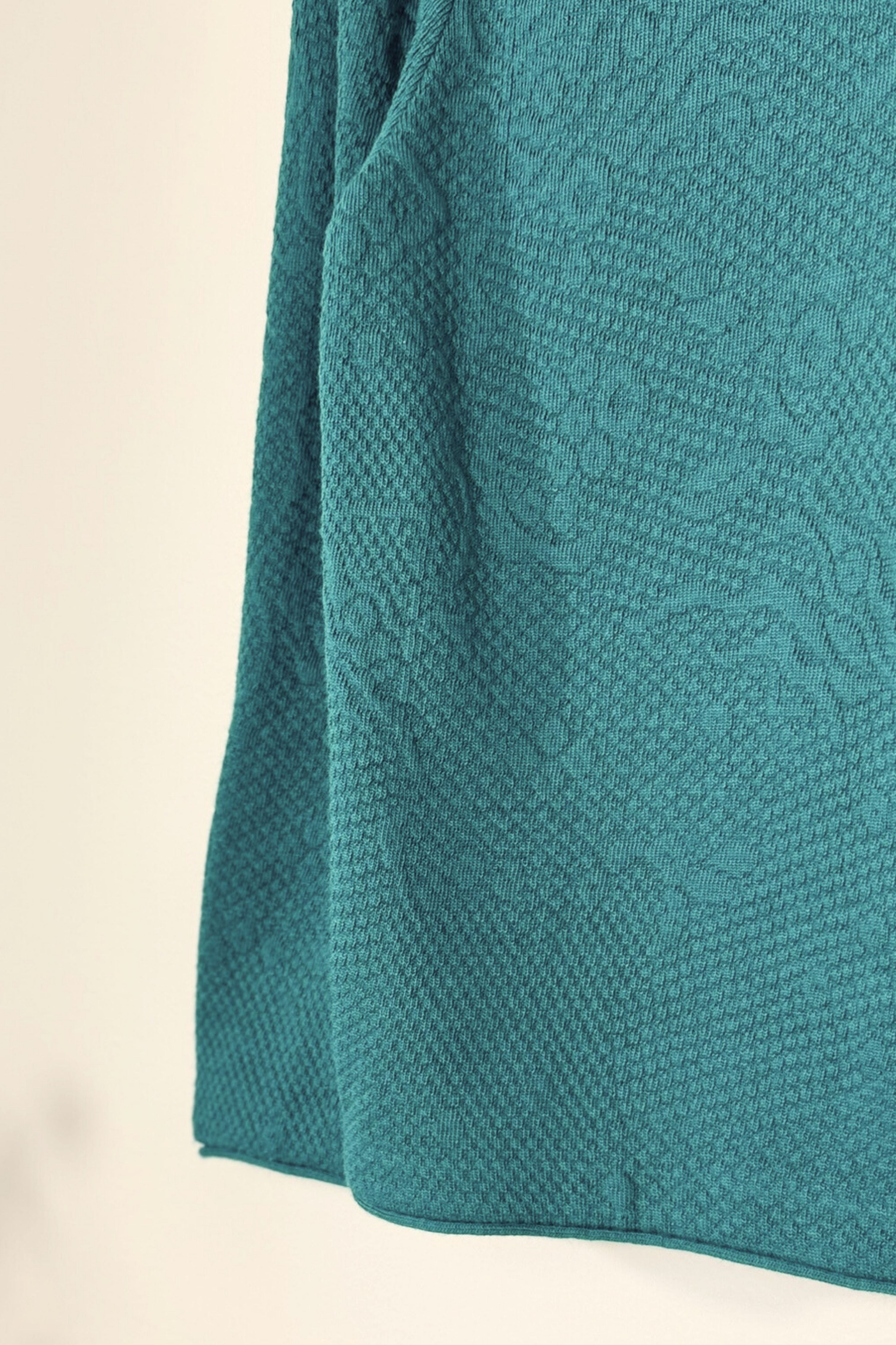 Gilet en laine bleu canard