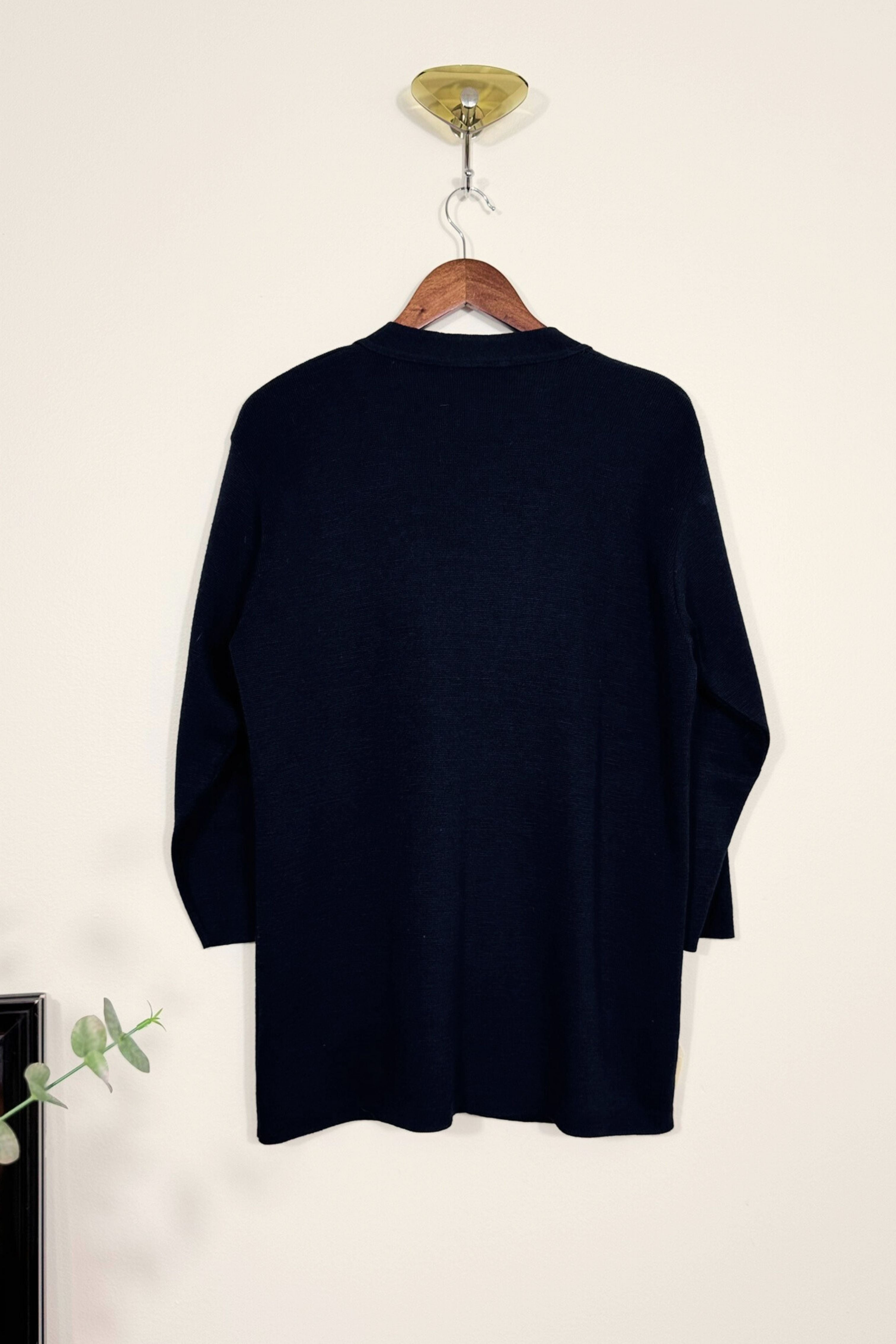 Cardigan en laine classique marine