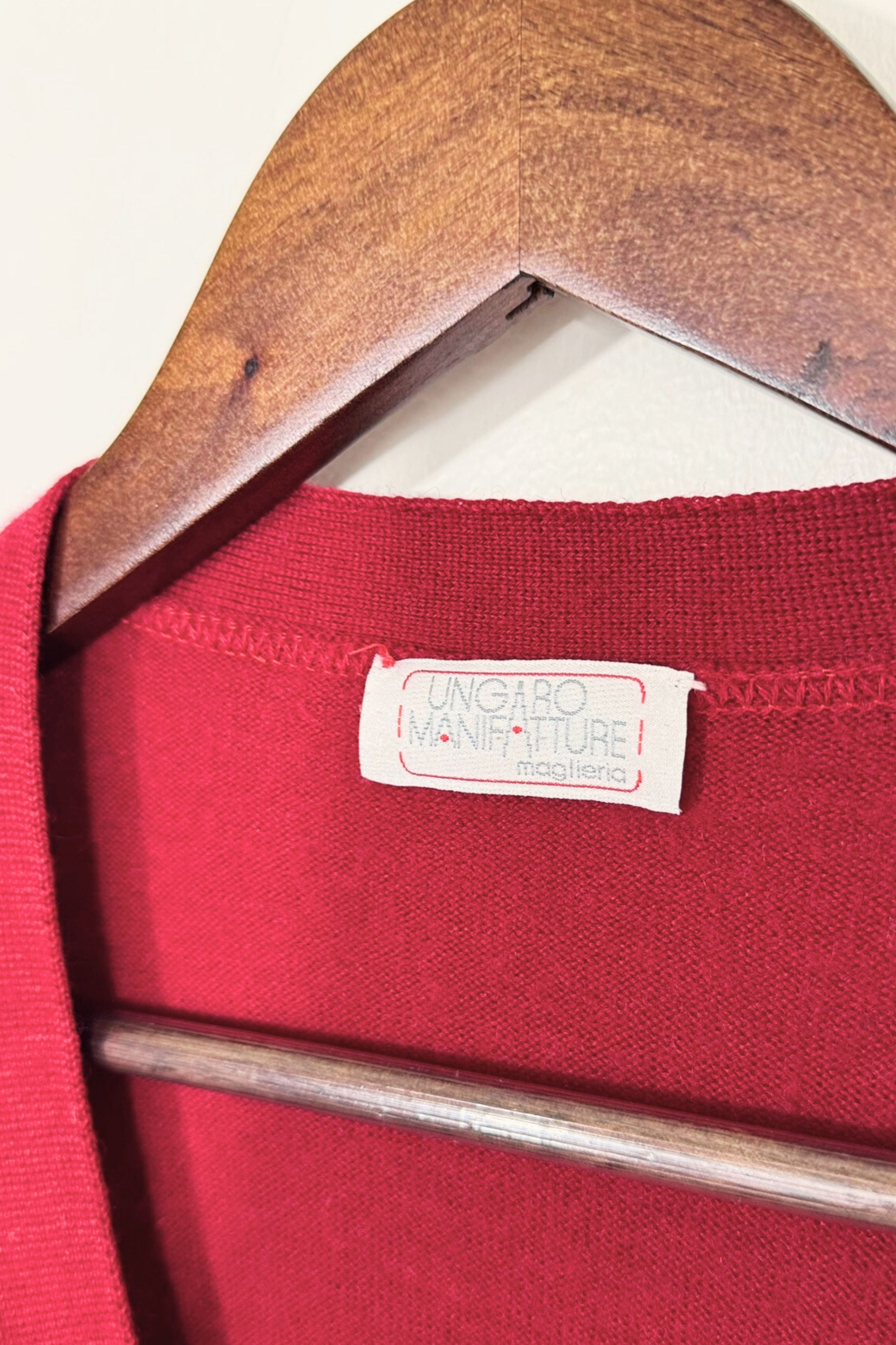 Gilet UNGARO en laine rouge