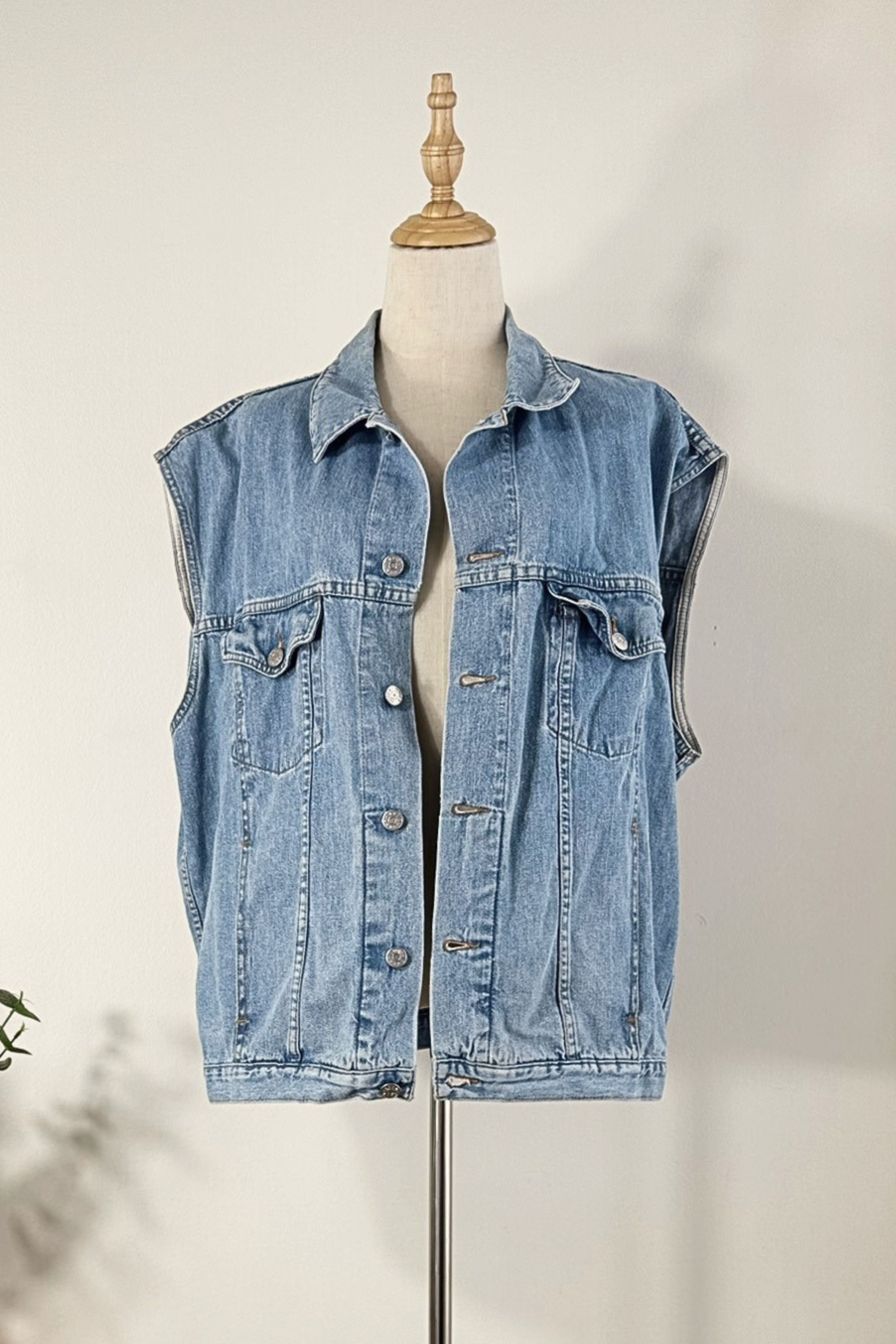 Veste sans manche Ober en jeans bleu clair