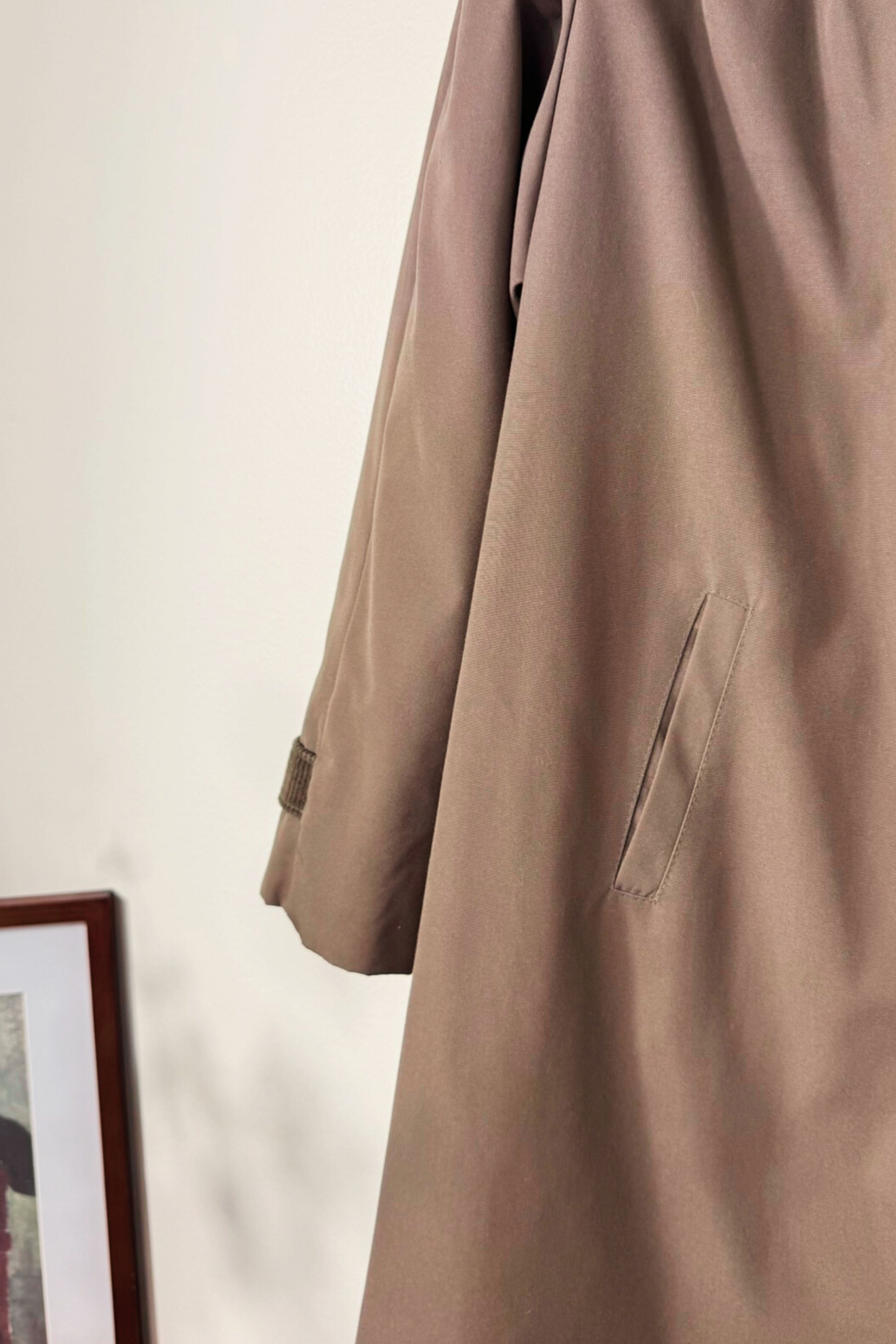 Light gray trench coat