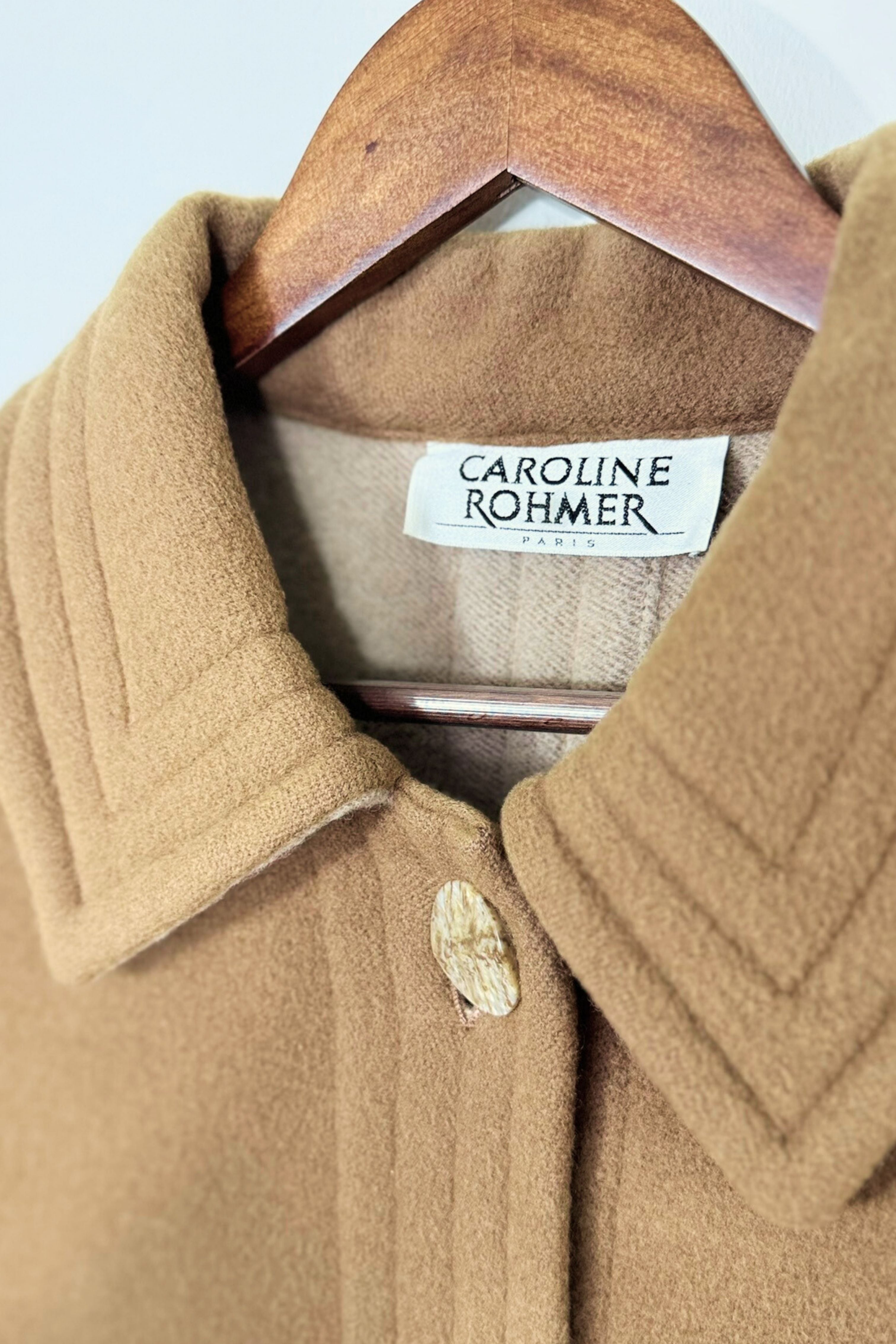 Manteau mi long en laine beige camel