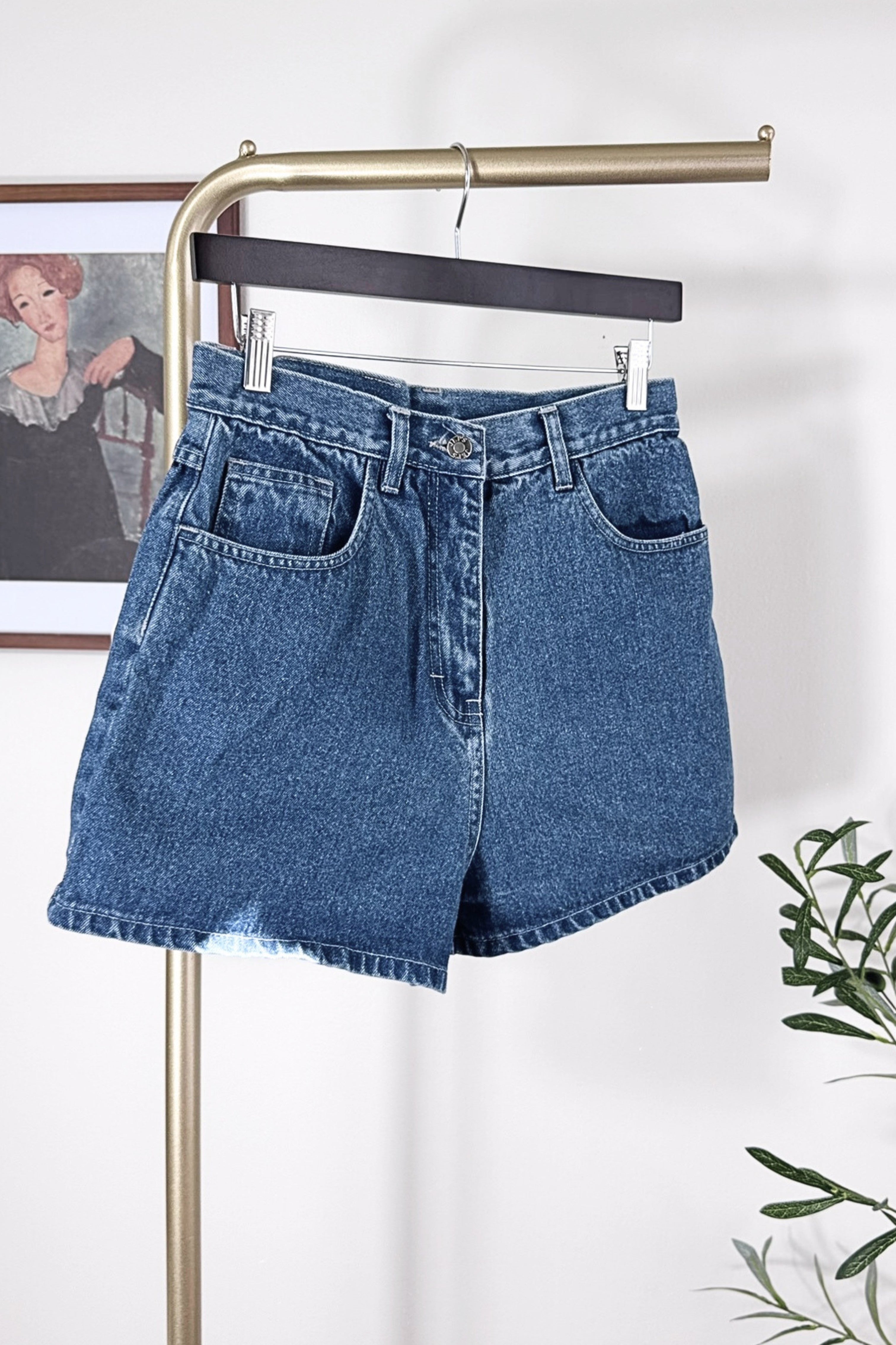 Short en jeans court denim moyen