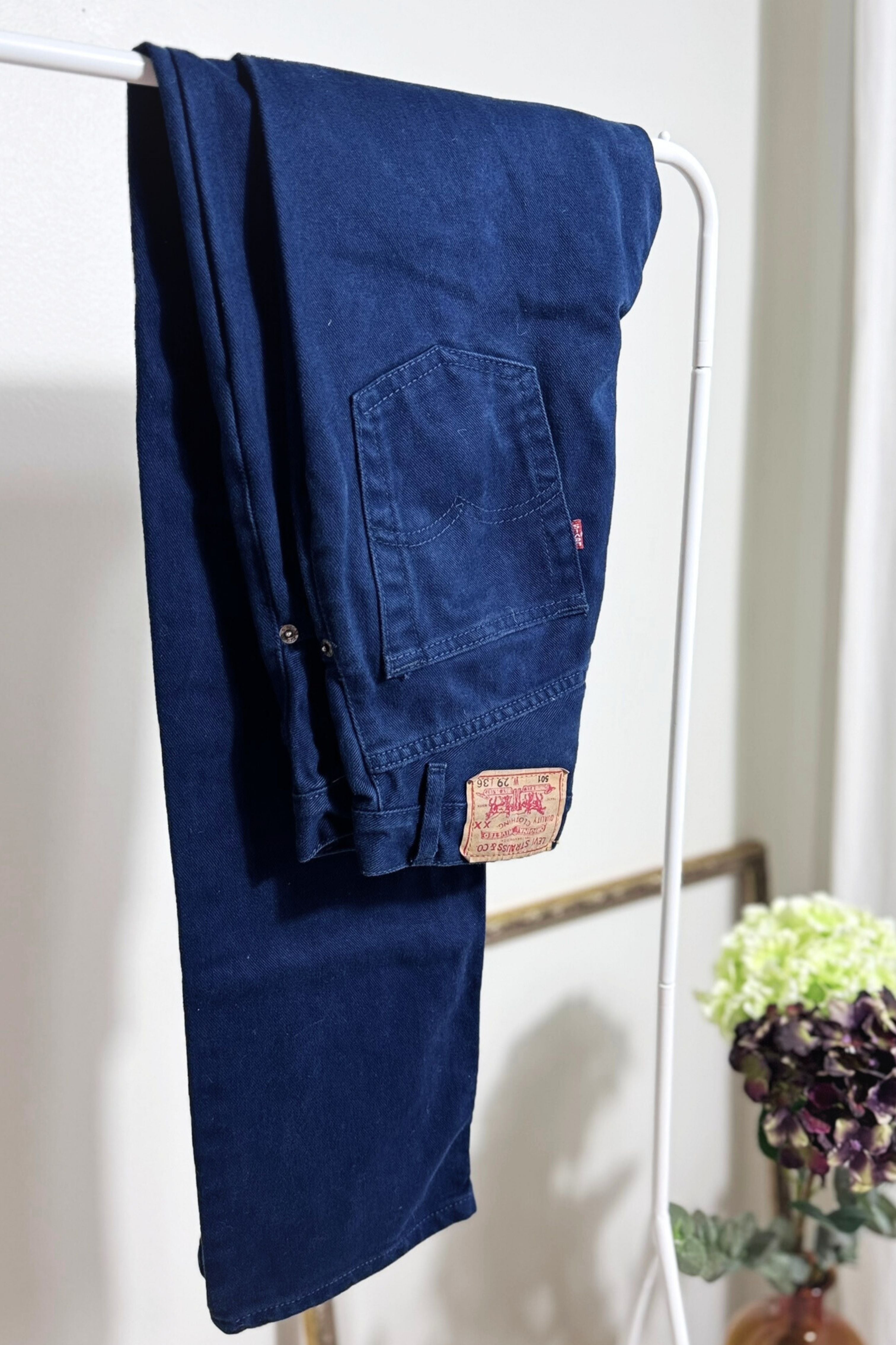 Jeans Levi's 501 W29 L36 bleu marine