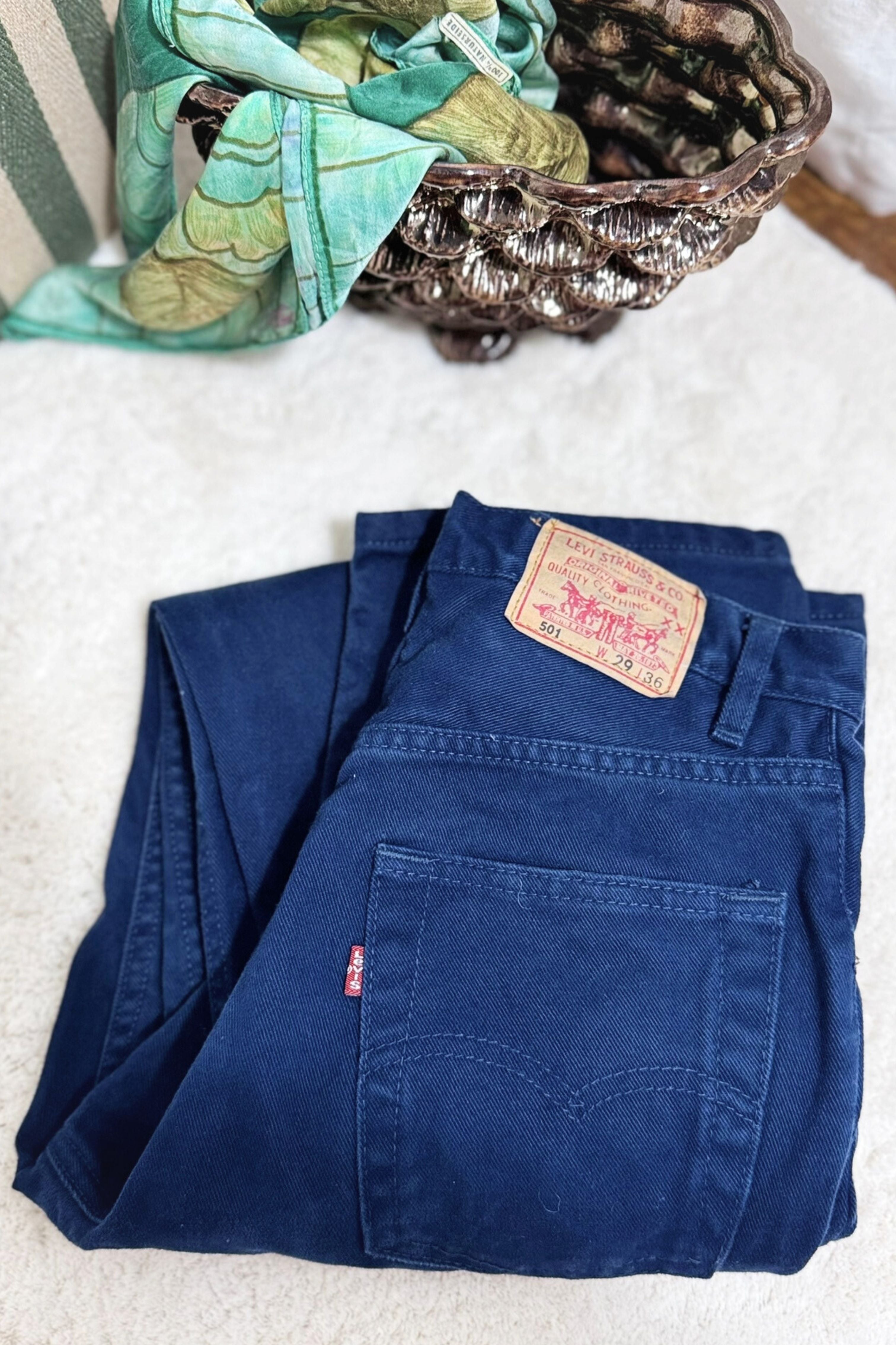 Jeans Levi's 501 W29 L36 bleu marine