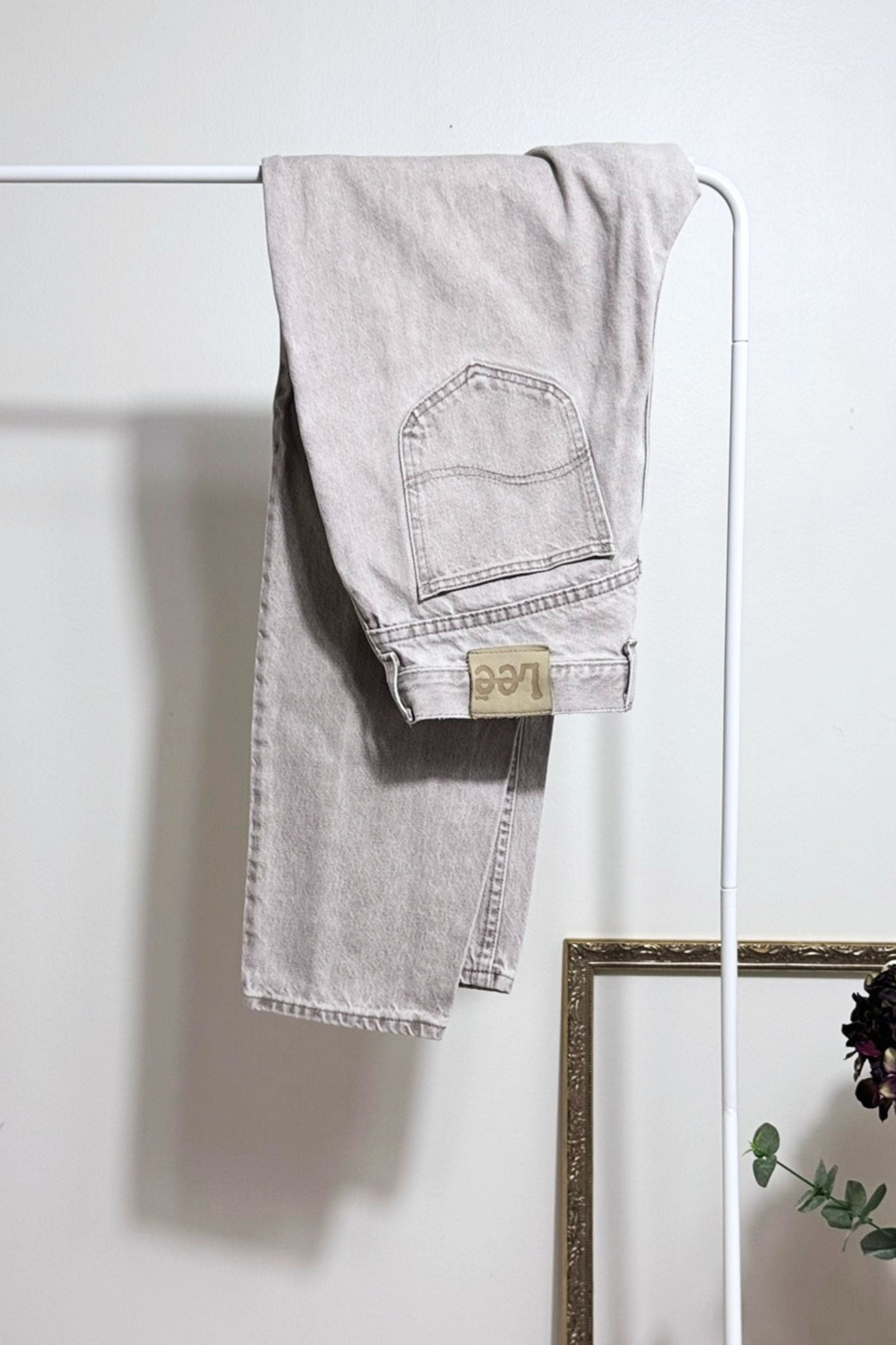 Jeans LEE droit W30 L34 gris clair