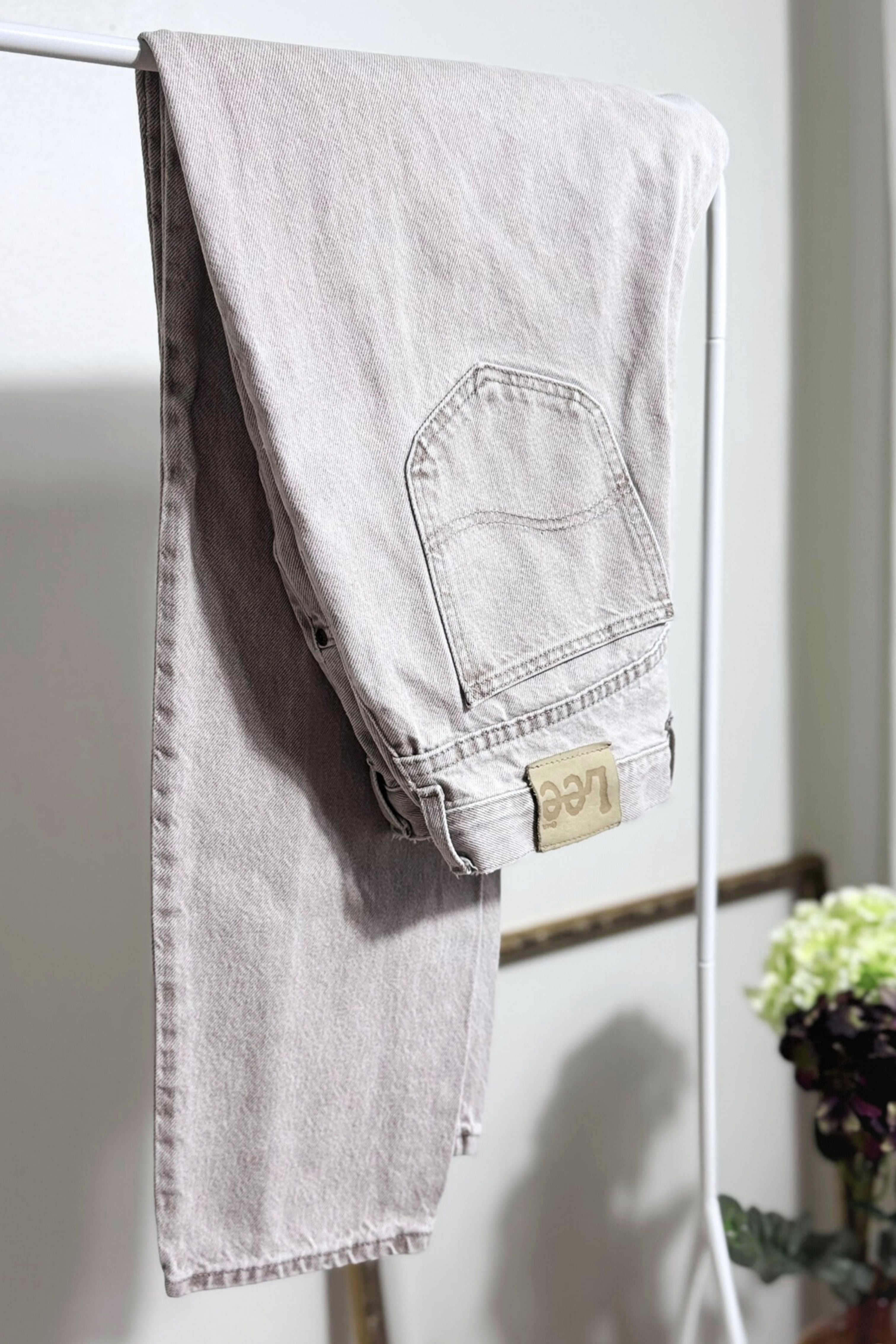 Jeans LEE droit W30 L34 gris clair