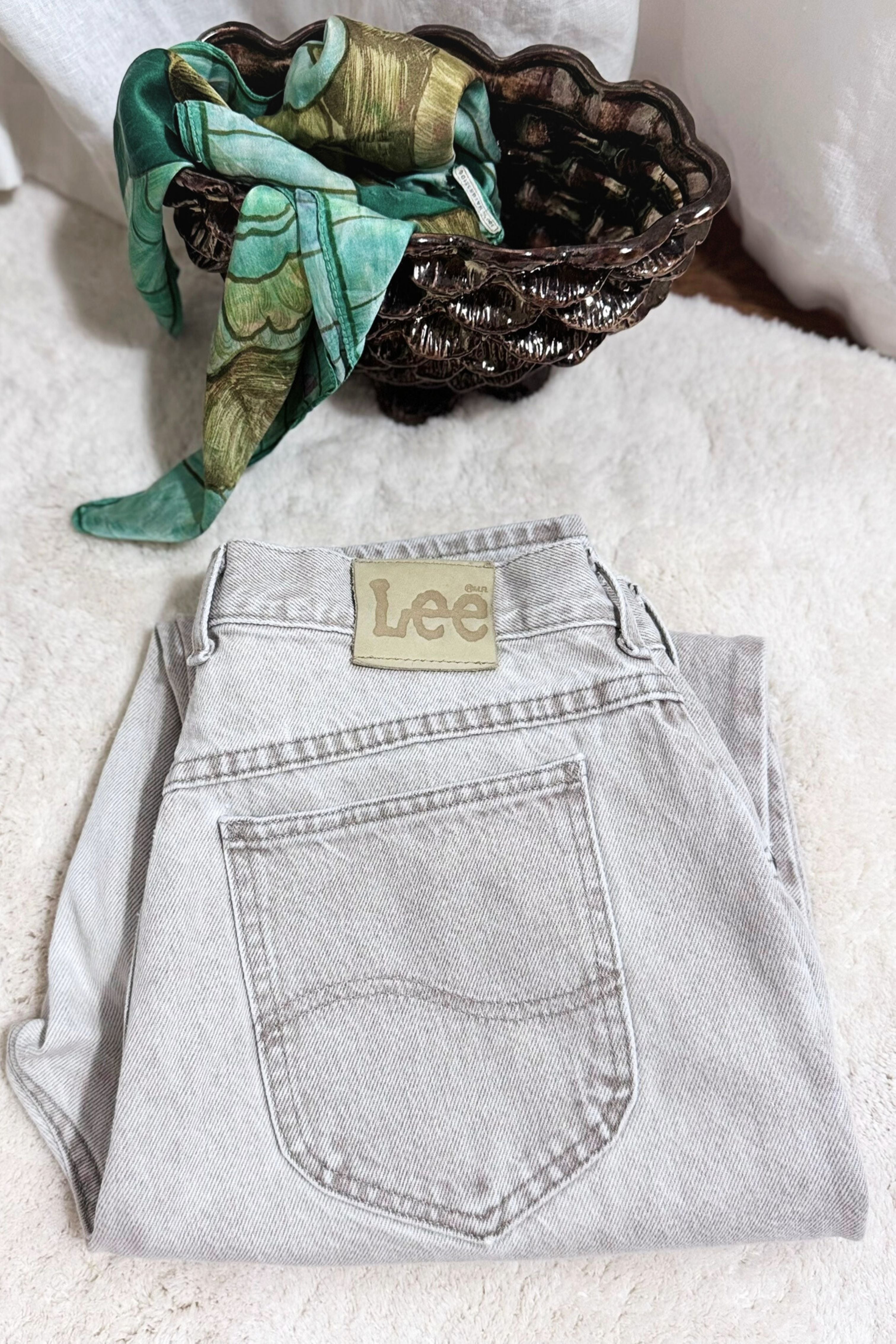Jeans LEE droit W30 L34 gris clair