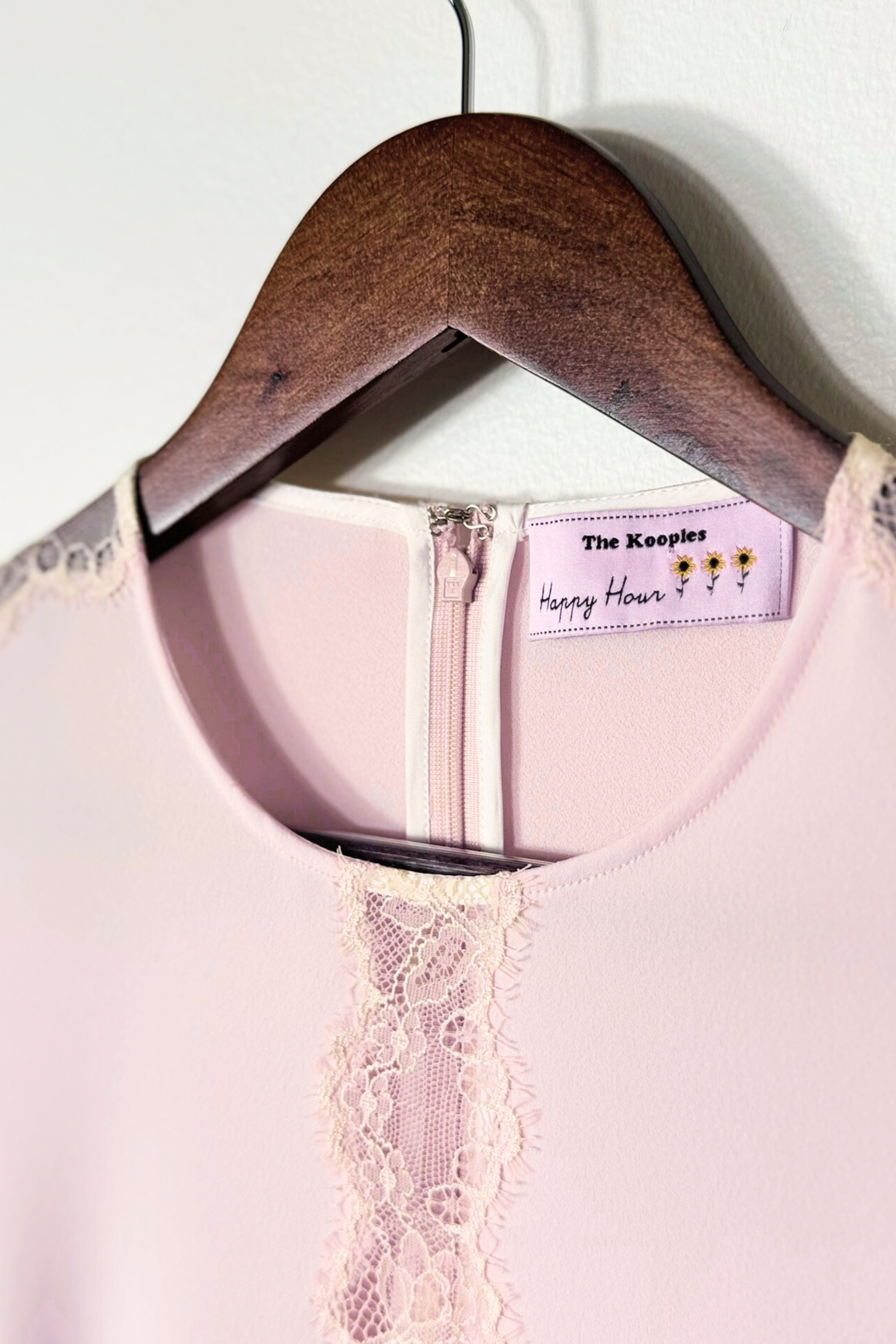 Robe courte The Kooples rose clair