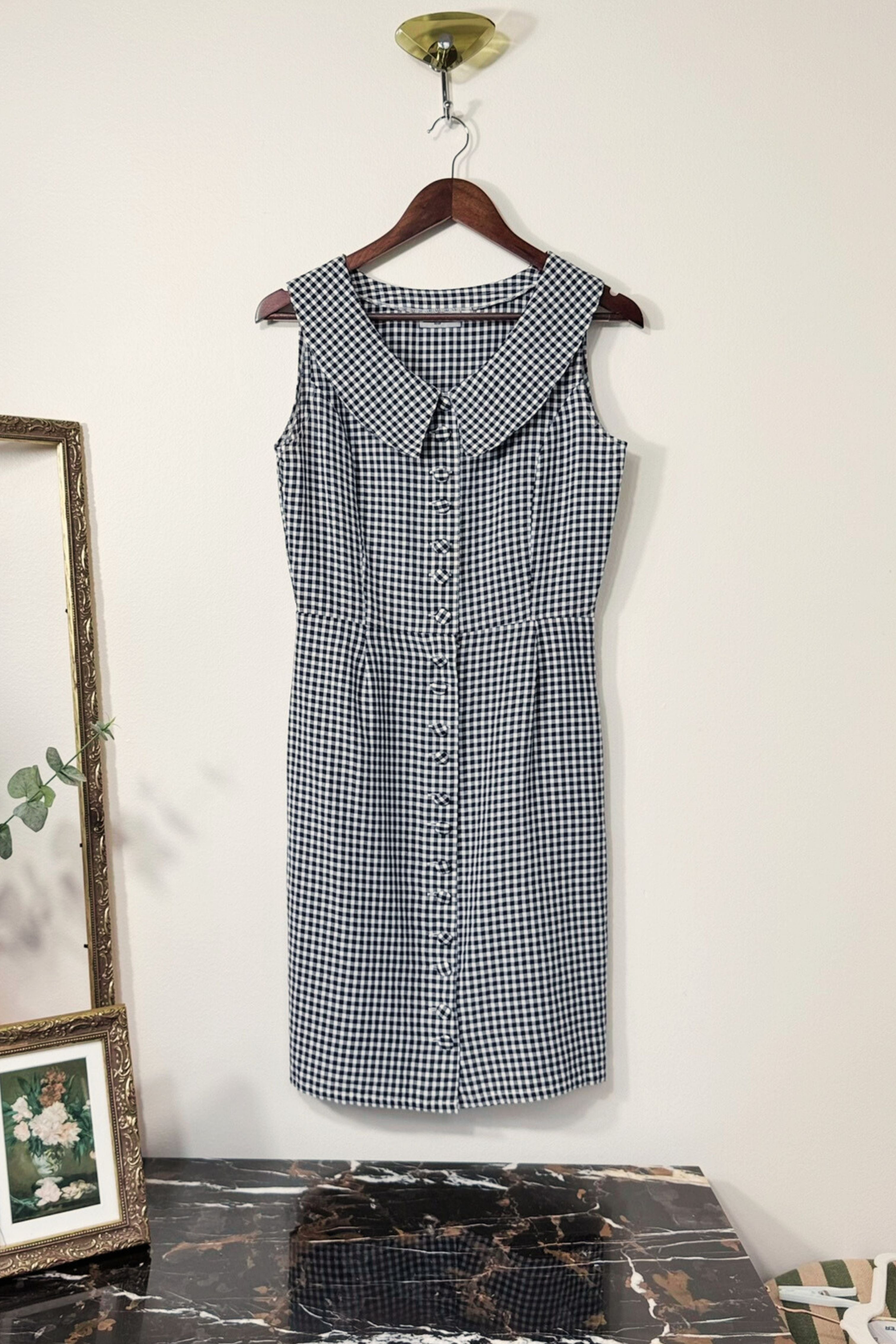 Robe courte vichy marine