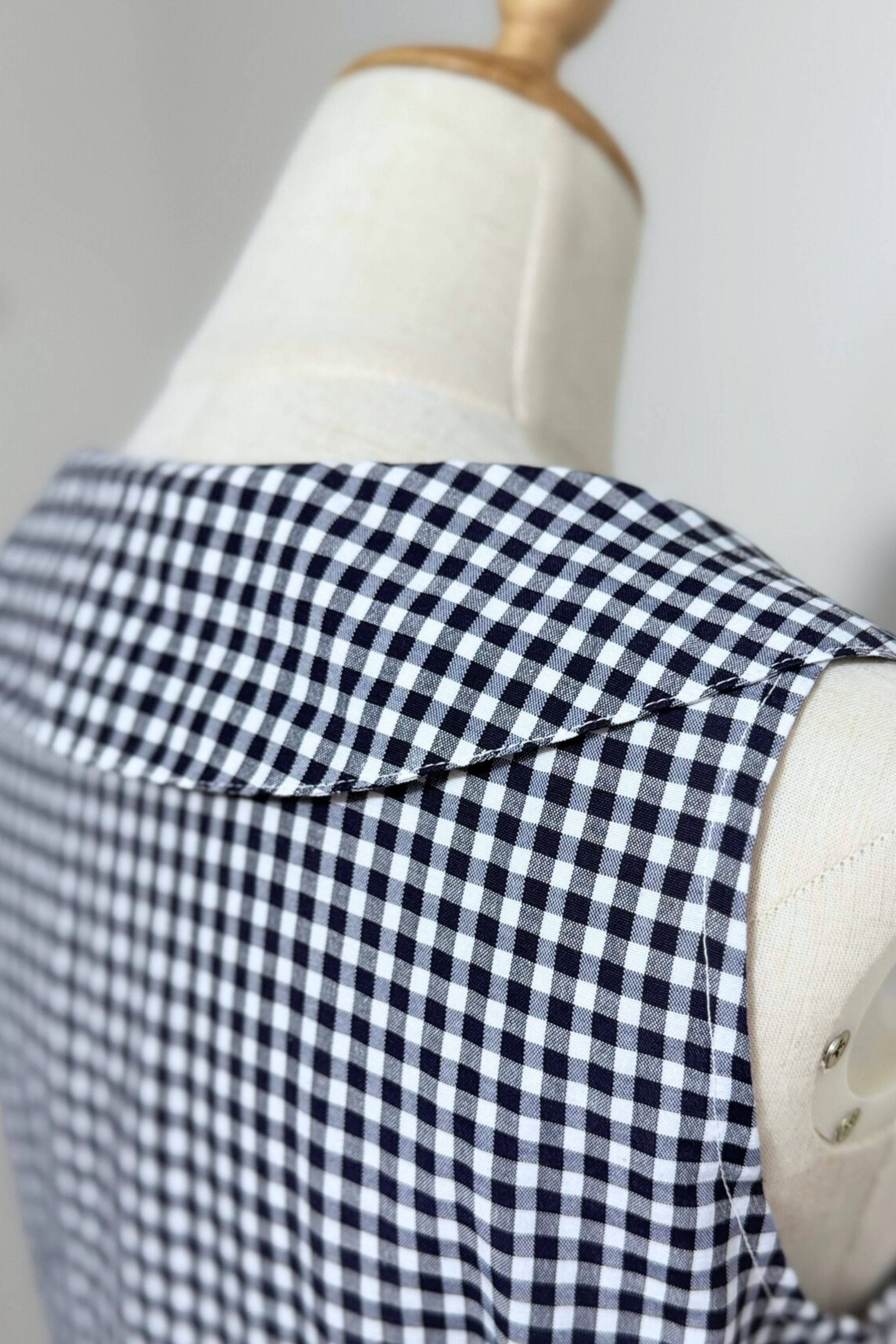 Robe courte vichy marine