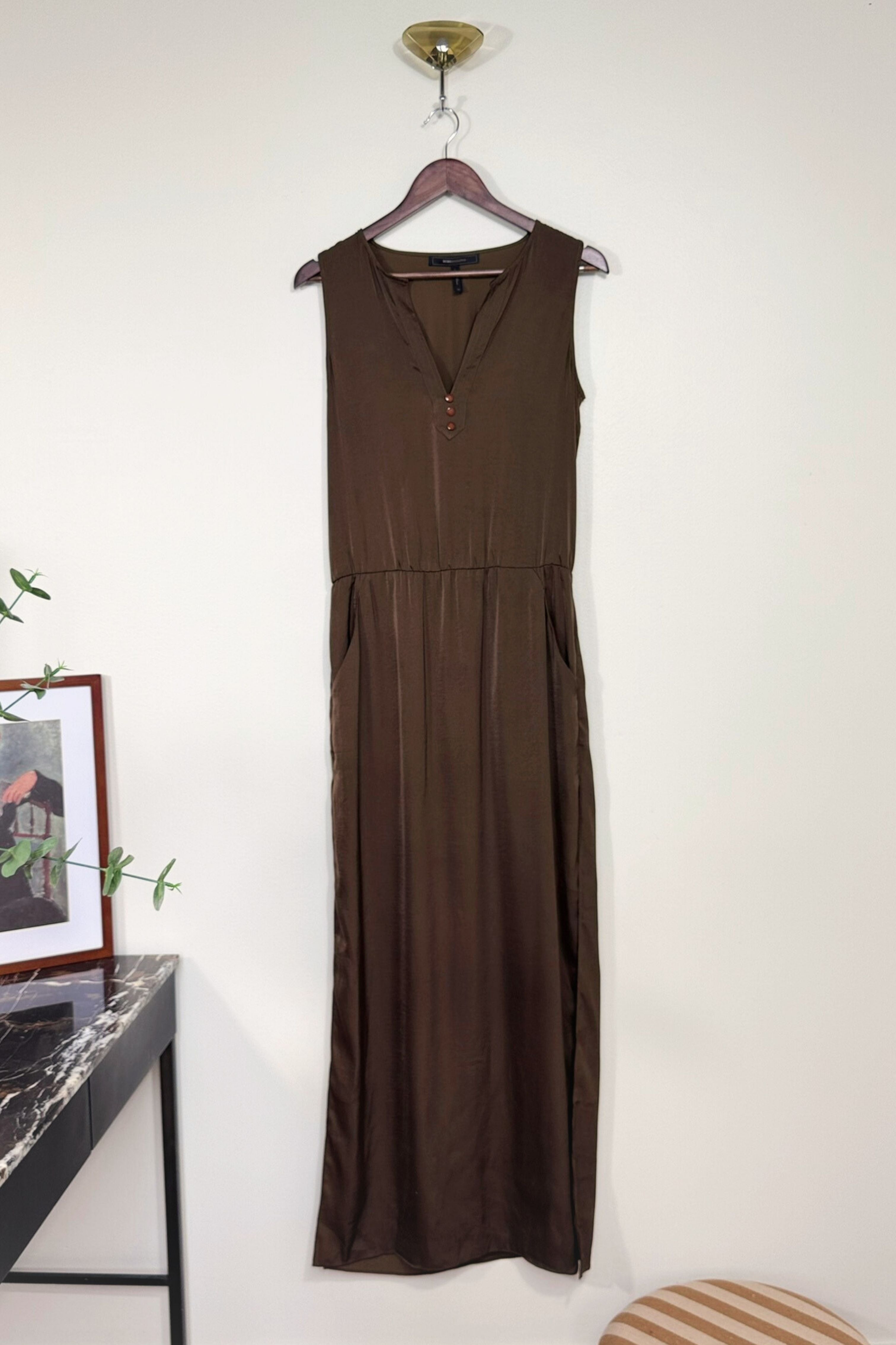Robe longue BCBGMAXAZRIA chocolat