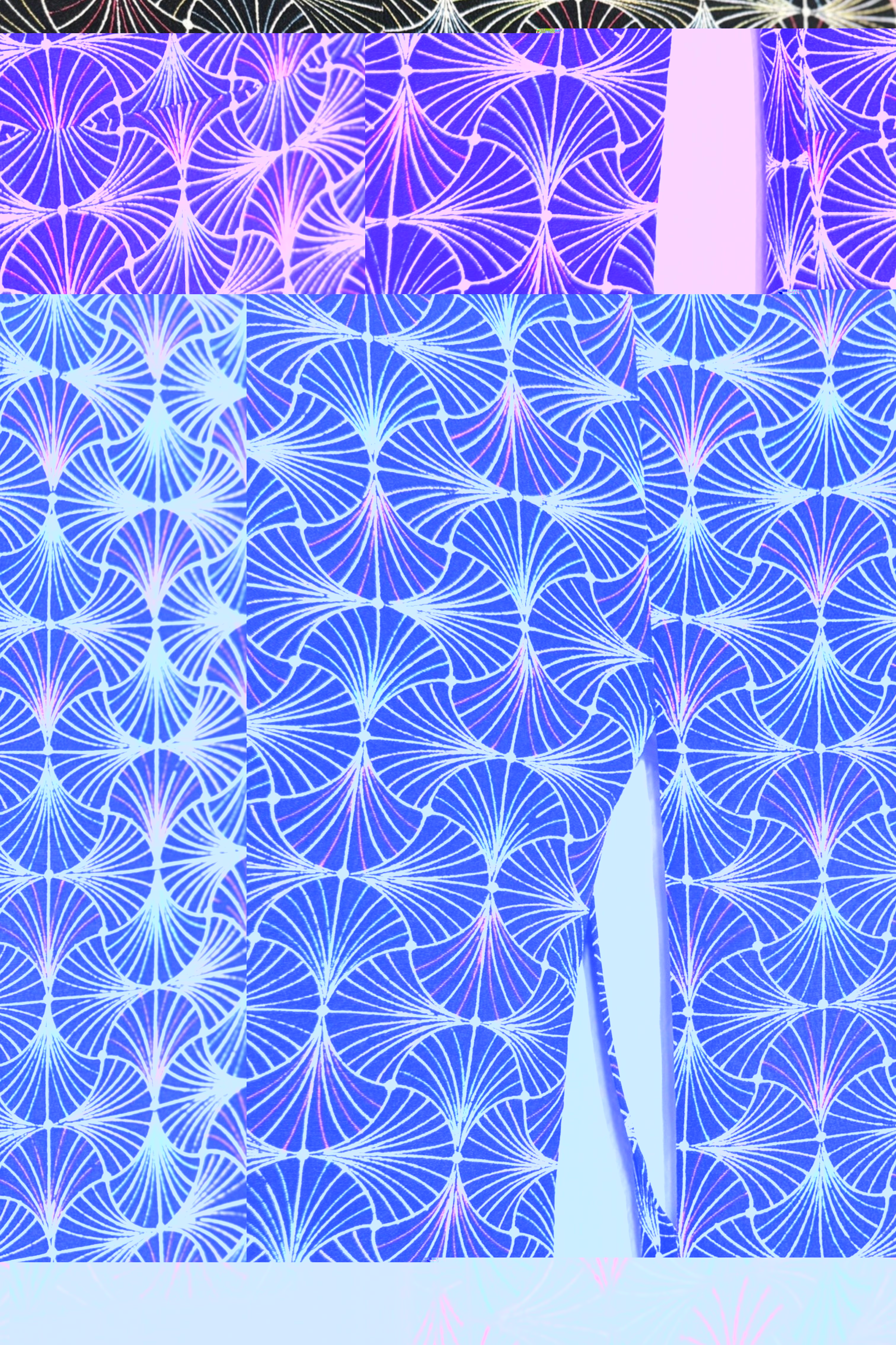 Kimono long en soie noir à motifs graphiques