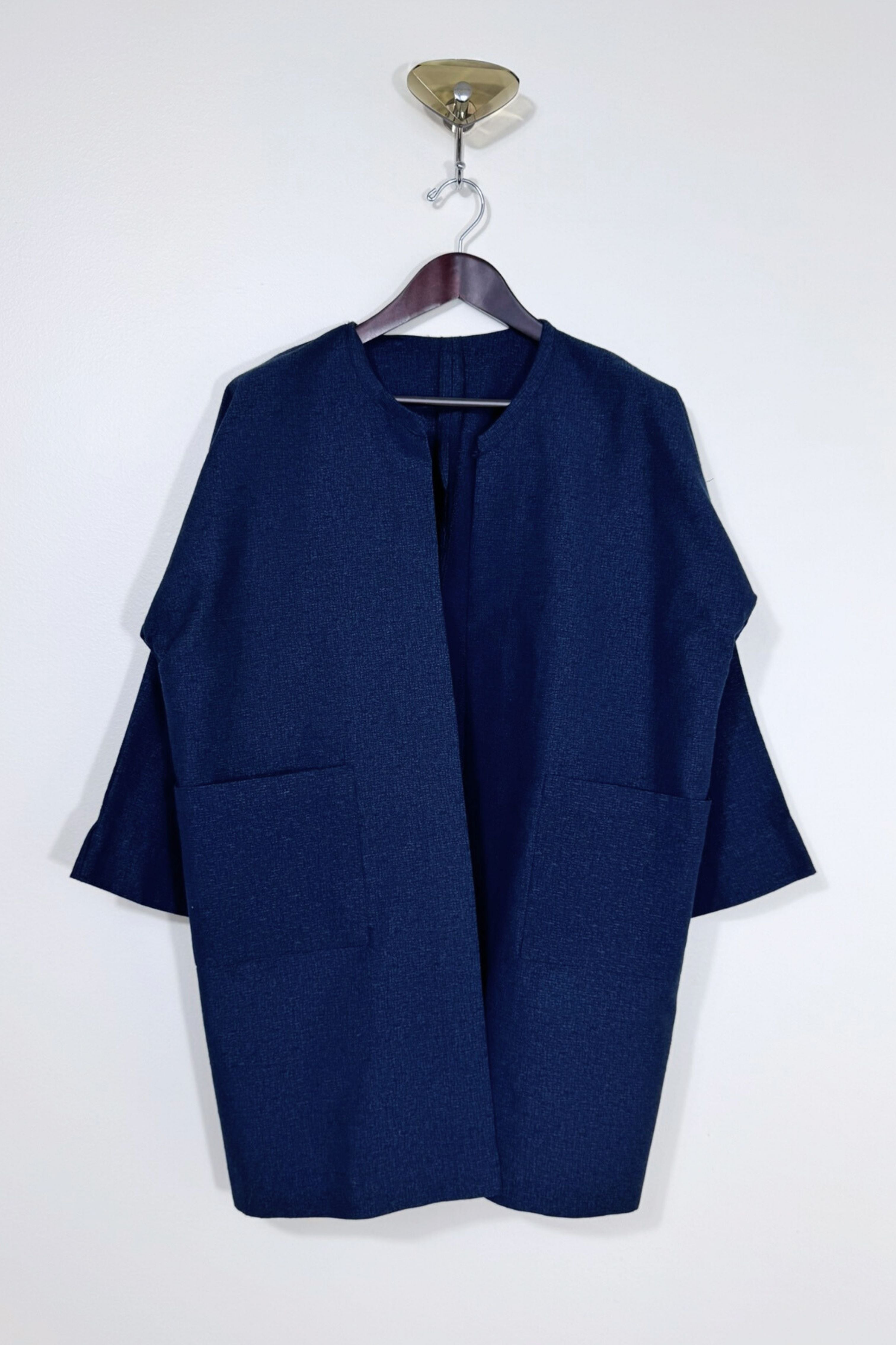 Veste Kimono épaisse bleu marine