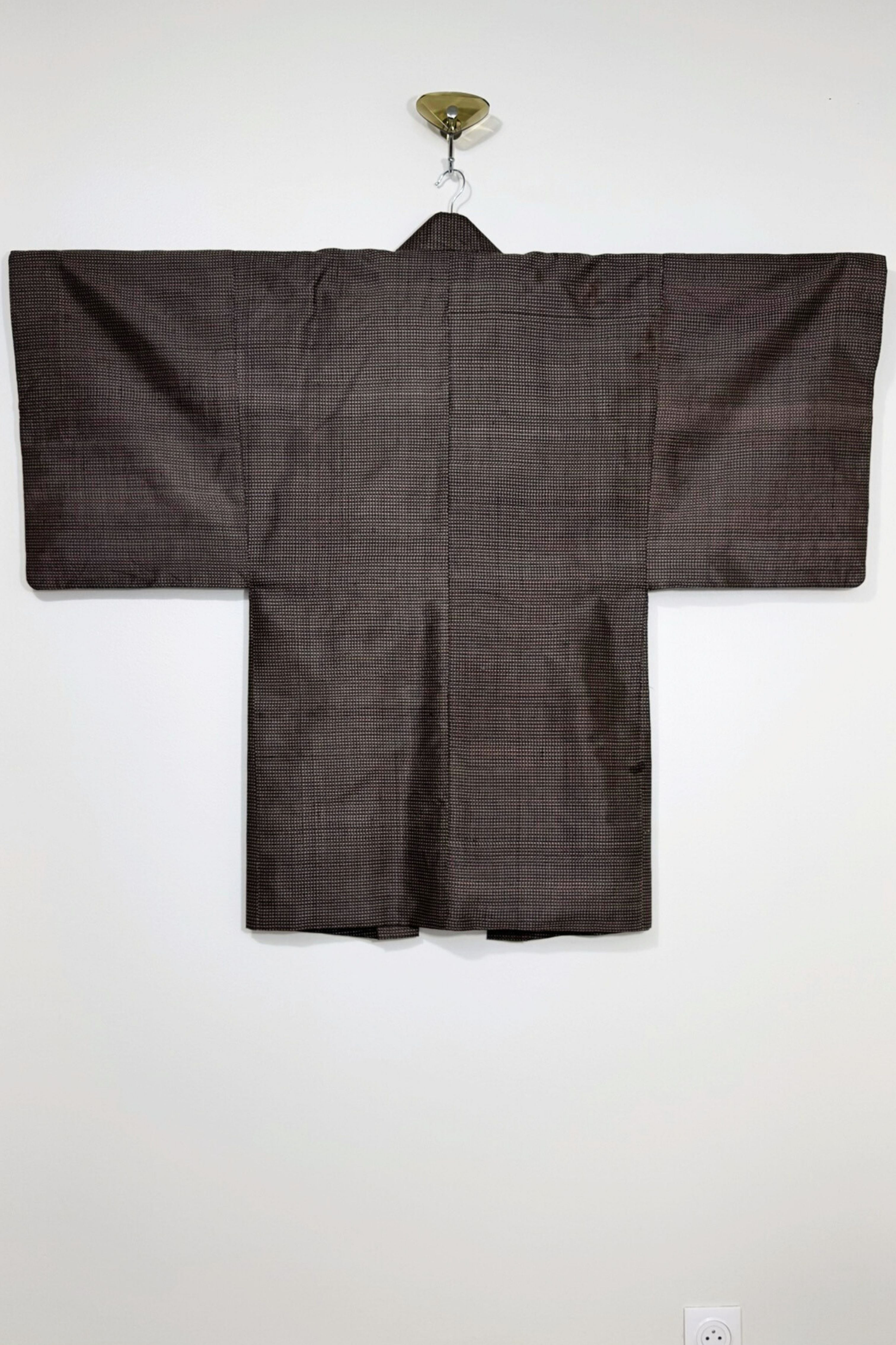 Kimono mi-long en coton bronze